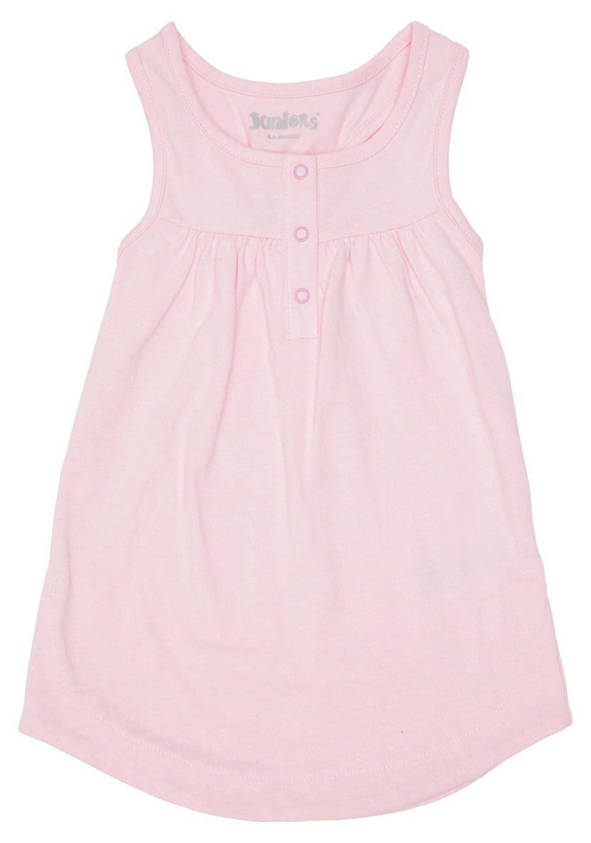 Juniors Solid Coloured Nightgown-Nightwear-image-0