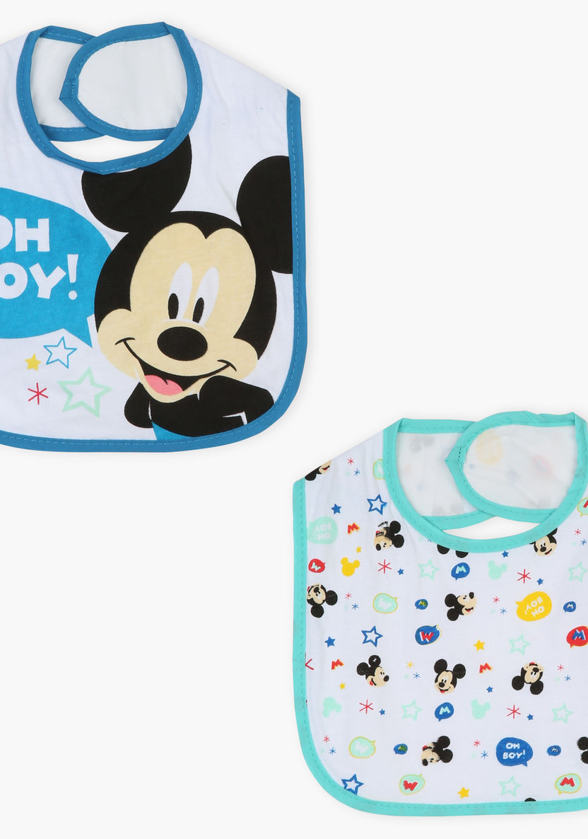 Mickey Mouse Printed Bib - Set of 2-Accessories-image-0