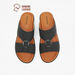 Duchini Men's Textured Slip-On Arabic Sandals with Buckle Detail-Men%27s Sandals-thumbnail-0