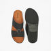 Duchini Men's Textured Slip-On Arabic Sandals with Buckle Detail-Men%27s Sandals-thumbnail-4