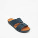 Duchini Men's Textured Slip-On Arabic Sandals with Buckle Detail-Men%27s Sandals-thumbnailMobile-1