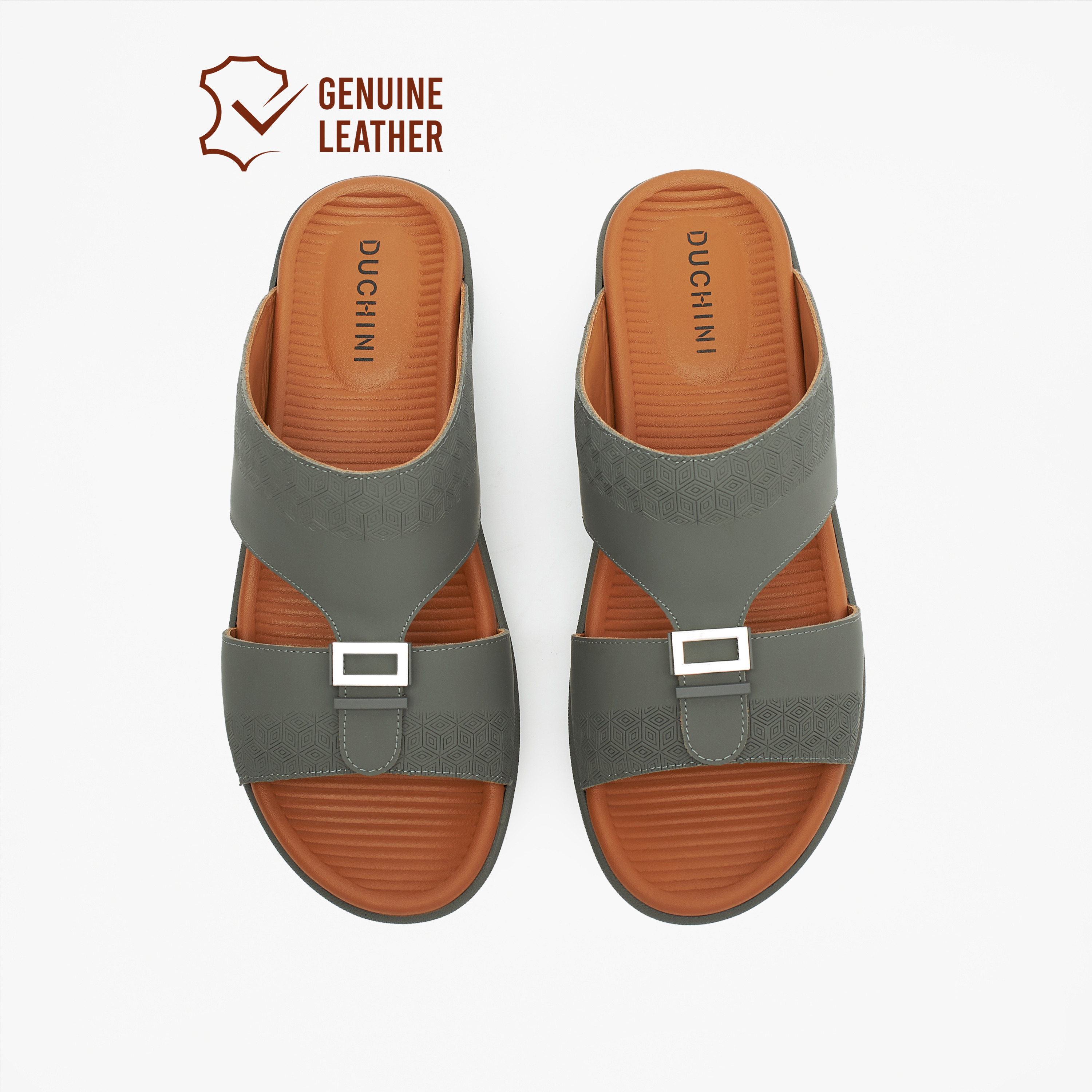 Buy Men s Duchini Men s Leather Slip On Arabic Sandals Online Centrepoint UAE