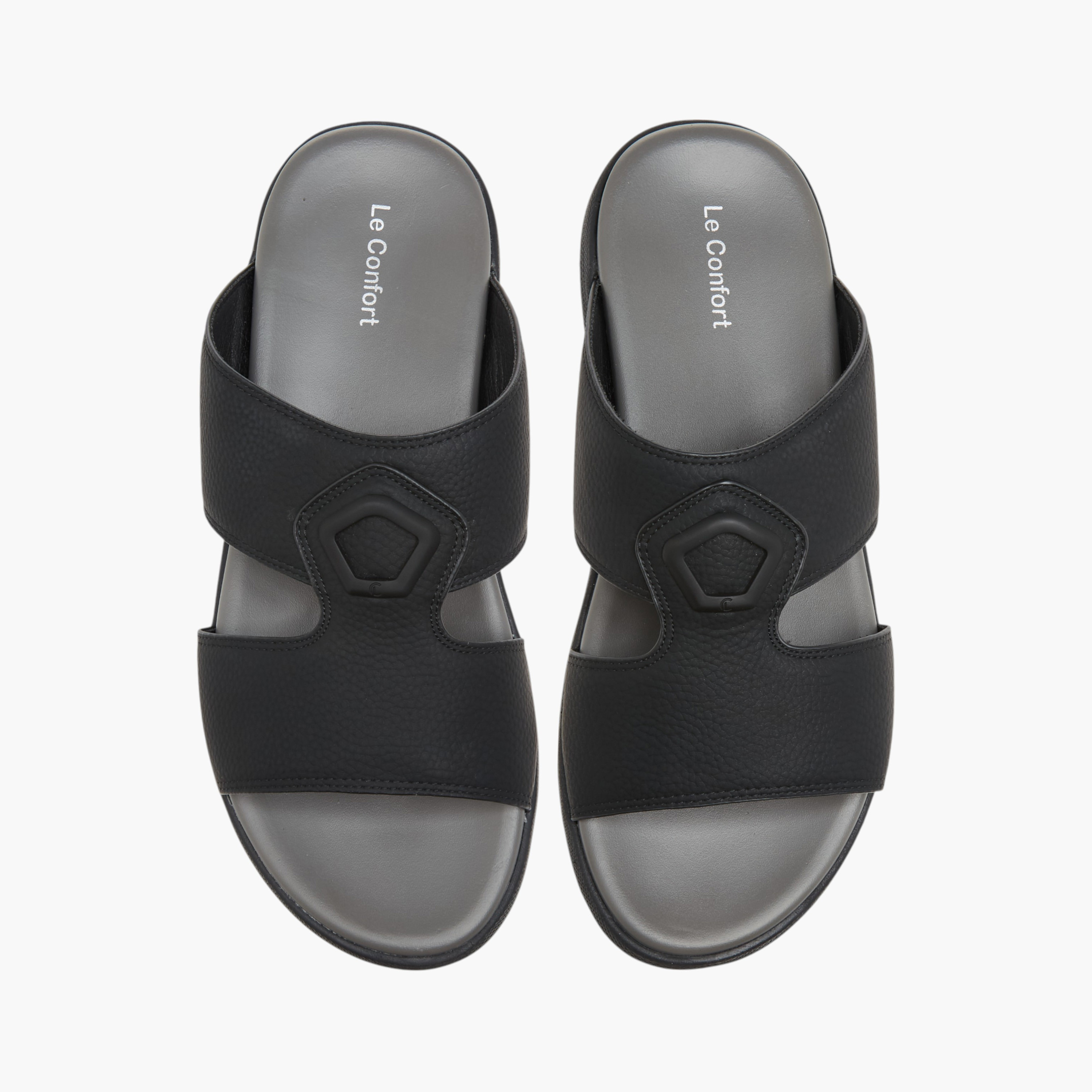 Le Confort Textured Slip-On Comfort Sandals-men-shoes-sandals-image-1