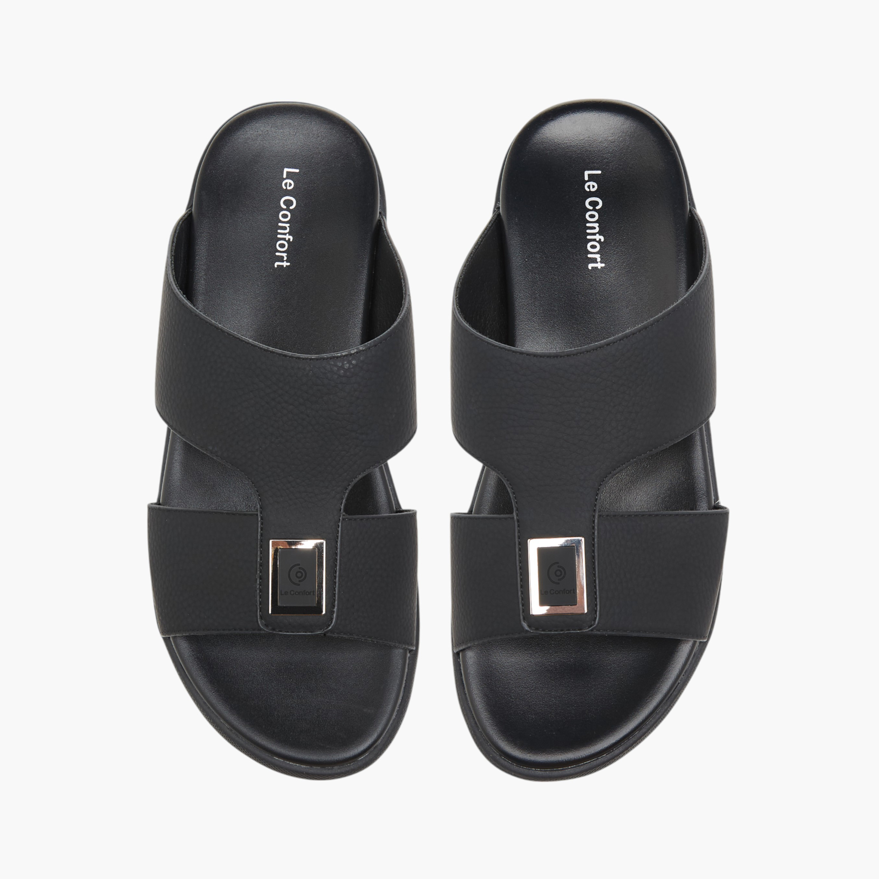 Le Confort Metal Accent Slip-On Comfort Sandals-men-shoes-sandals-image-1