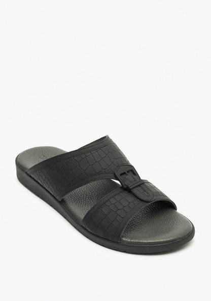 Duchini Men's Textured Slip-On Arabic Sandals-Men%27s Sandals-image-1