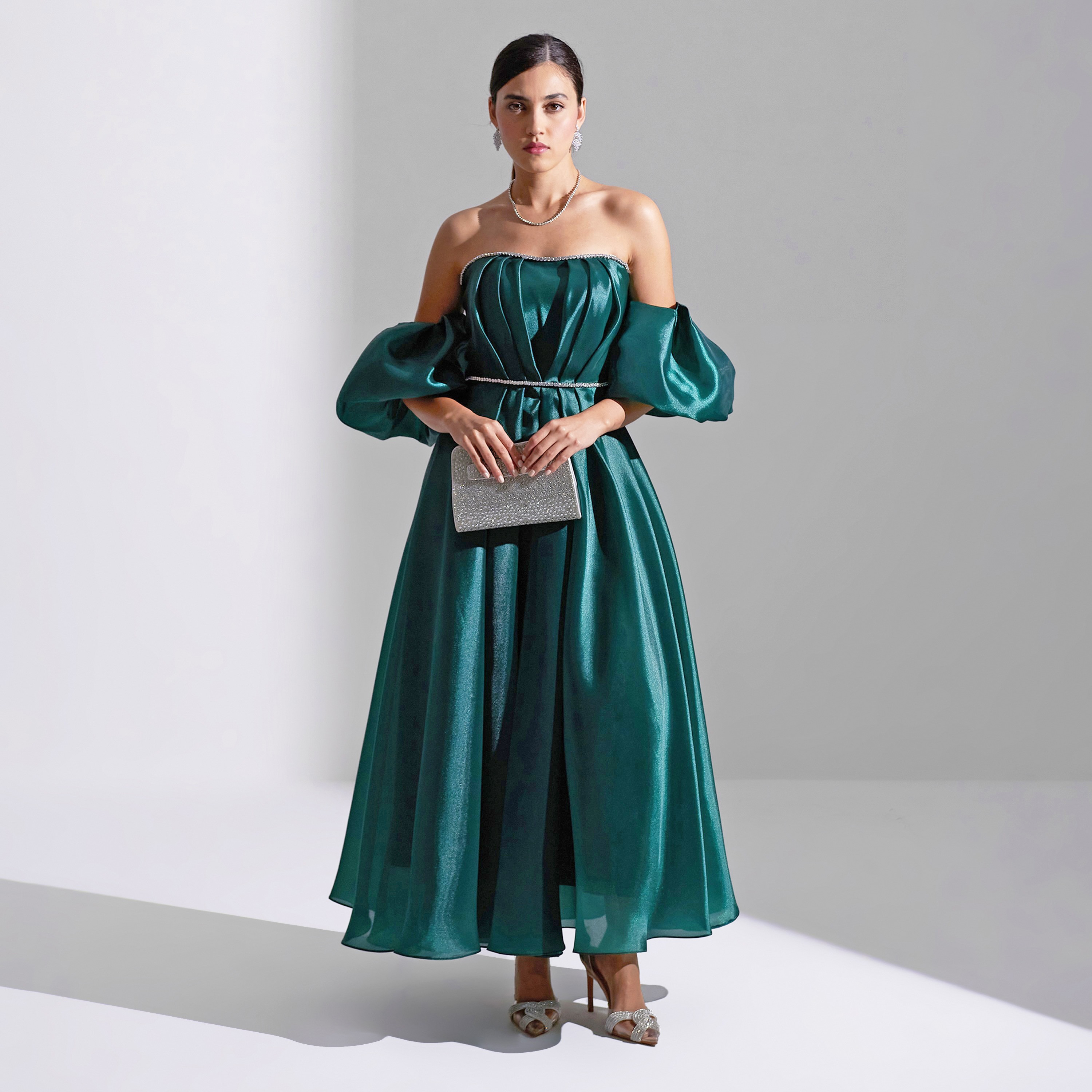 فستان ماكسي نسائي من أكاديا بأكمام منفوخة من الأورجانزا للسهرات-women-clothing-dresses-image-17