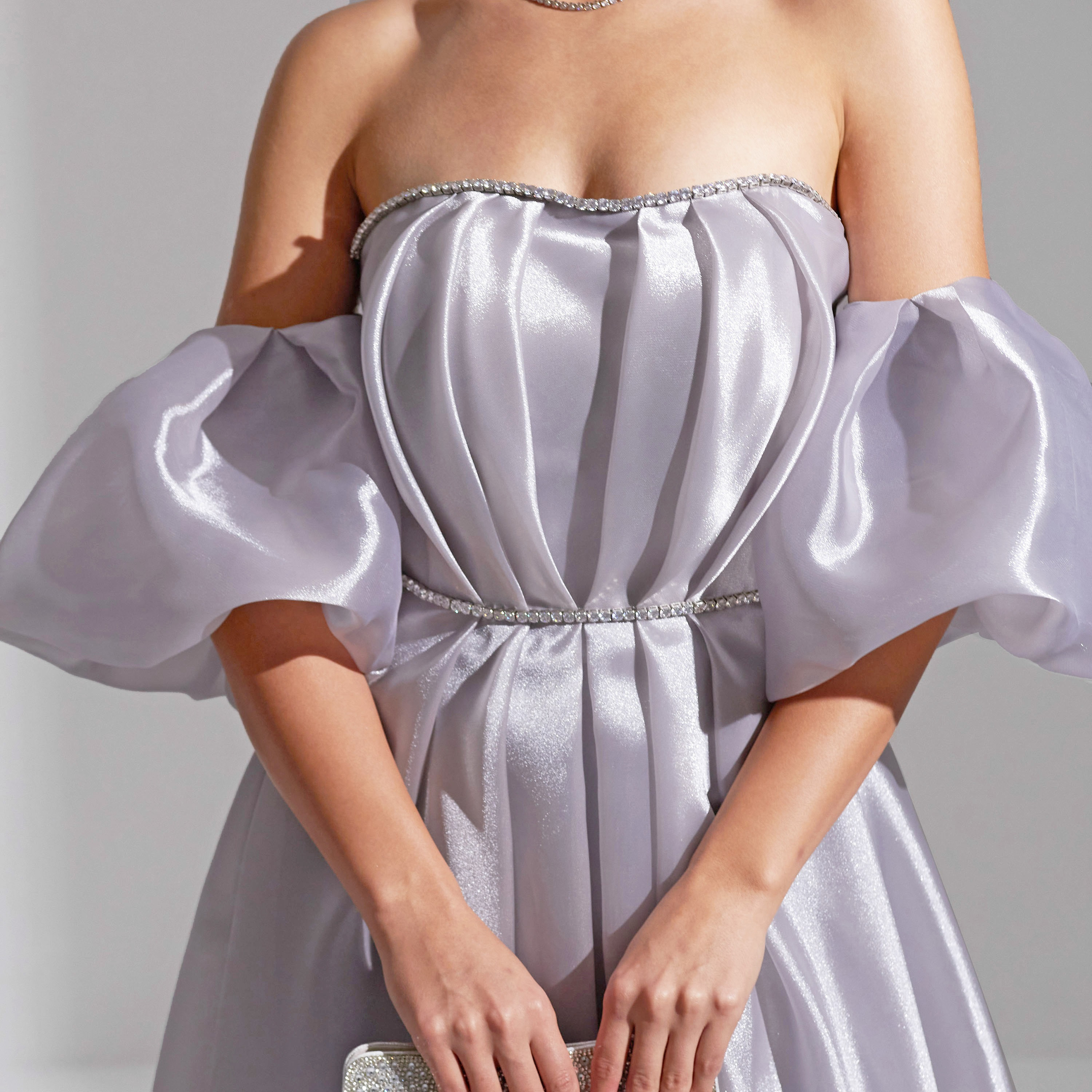 فستان ماكسي نسائي من أكاديا بأكمام منفوخة من الأورجانزا للسهرات-women-clothing-dresses-image-10