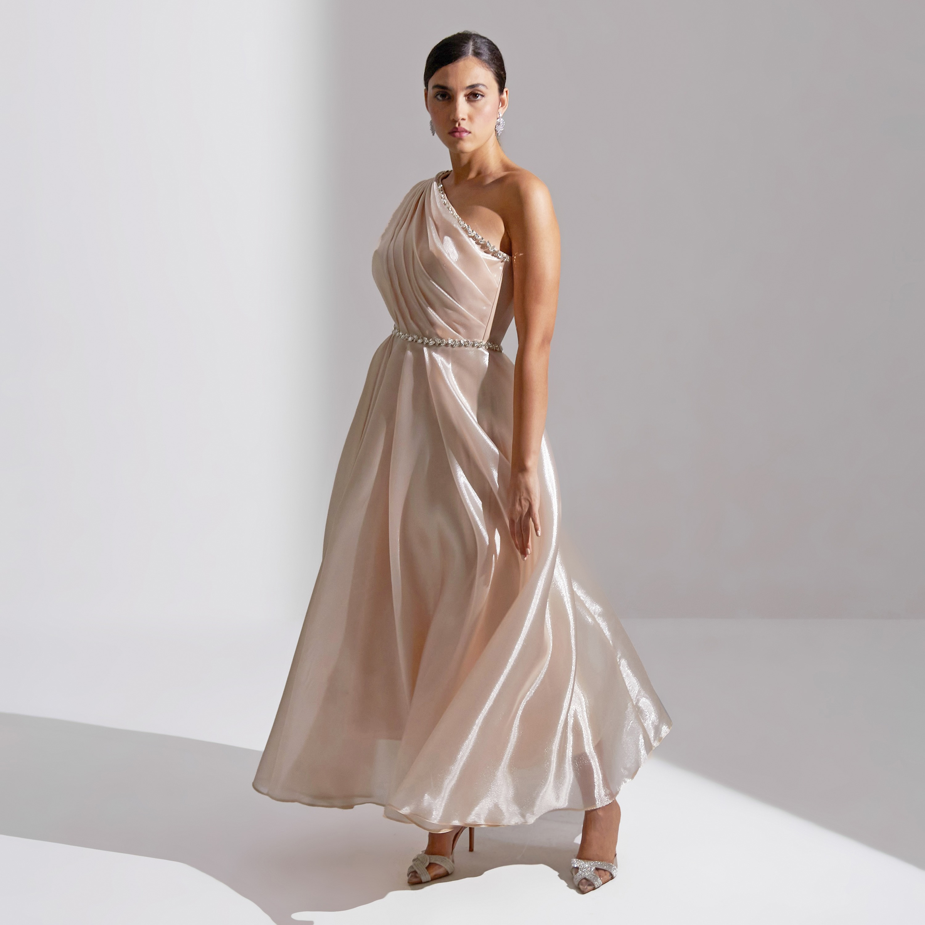 Akadia Front Draped Crystal Detail Organza Evening Women's Maxi Dress-women-clothing-dresses-image-13
