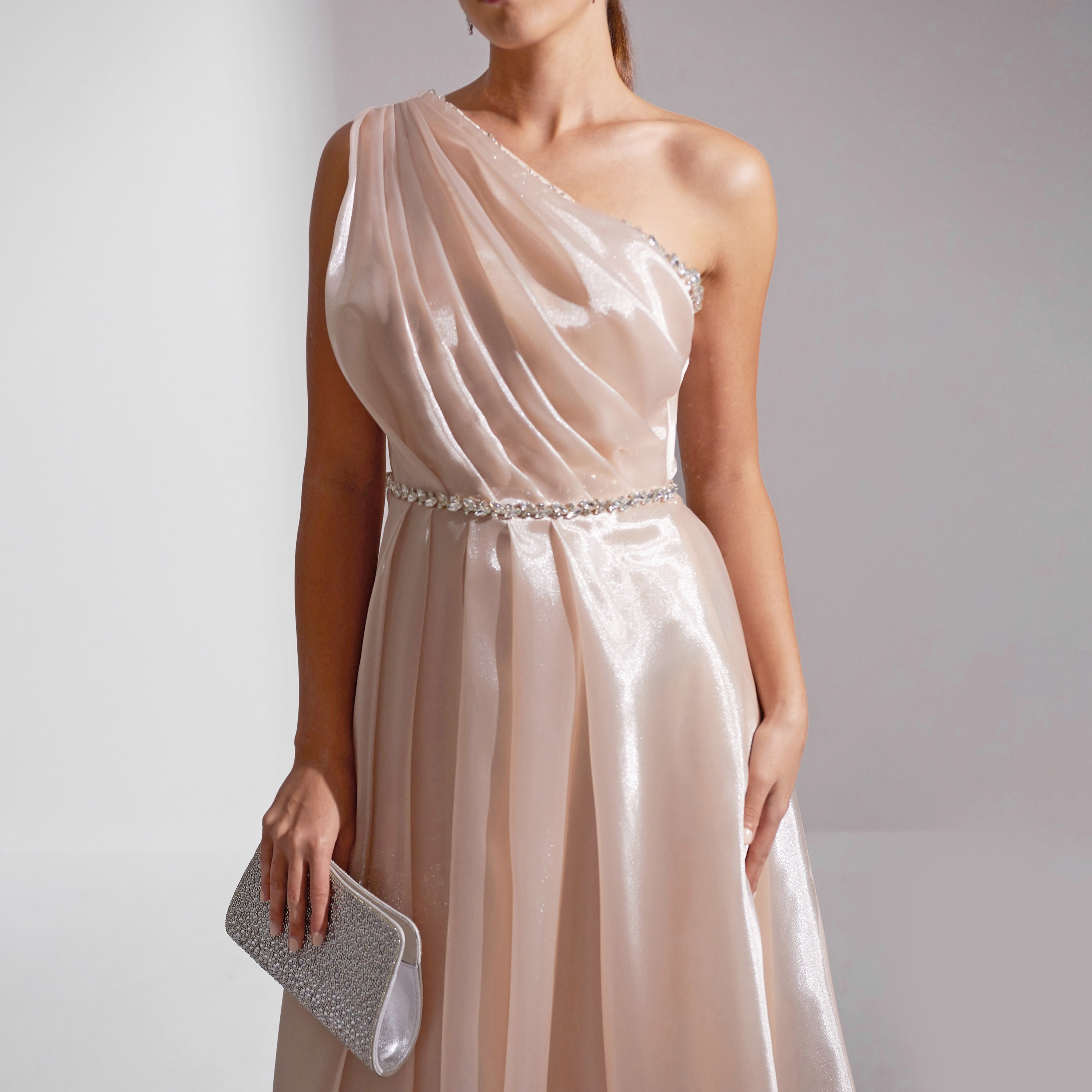 Akadia Front Draped Crystal Detail Organza Evening Women's Maxi Dress-women-clothing-dresses-image-14