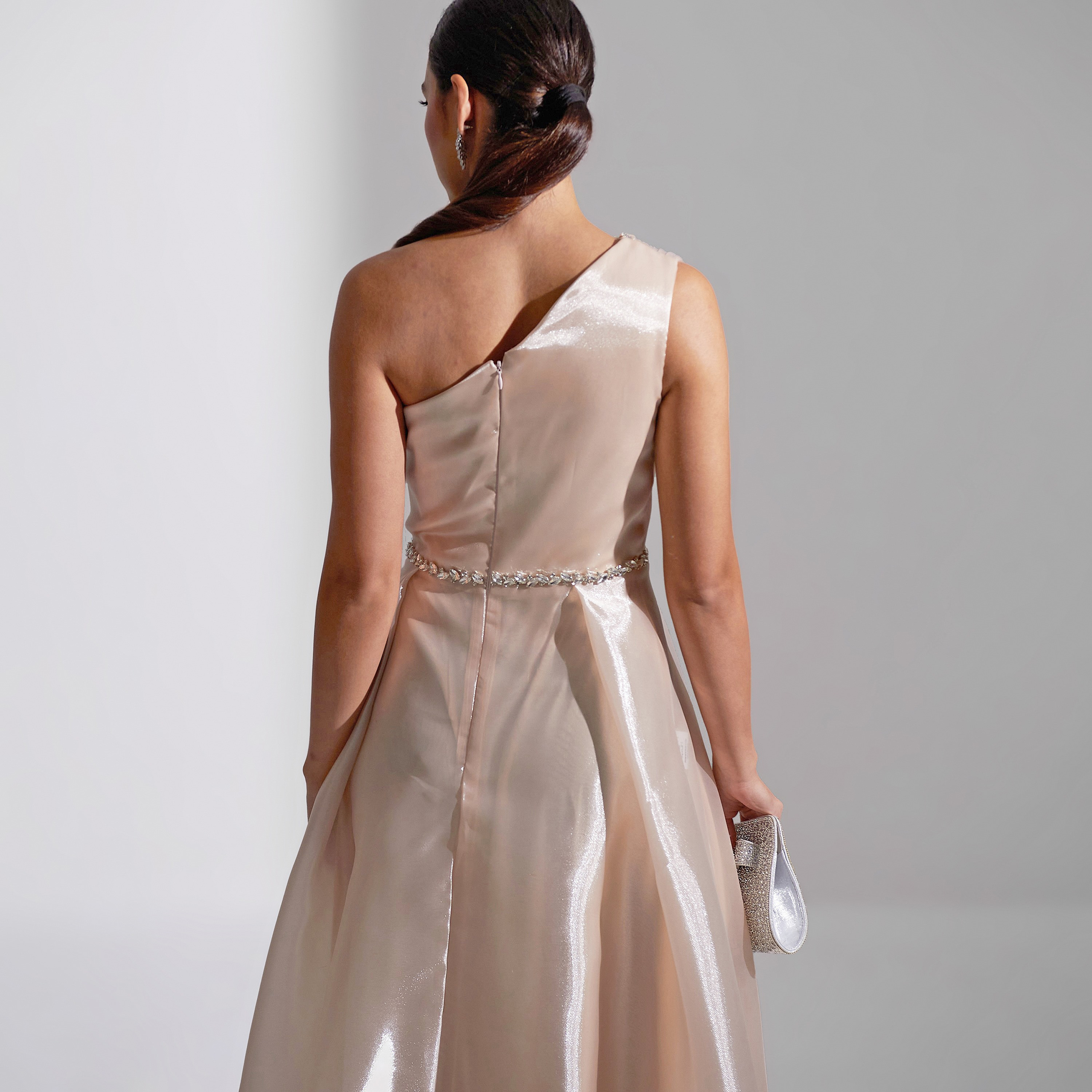 Akadia Front Draped Crystal Detail Organza Evening Women's Maxi Dress-women-clothing-dresses-image-15