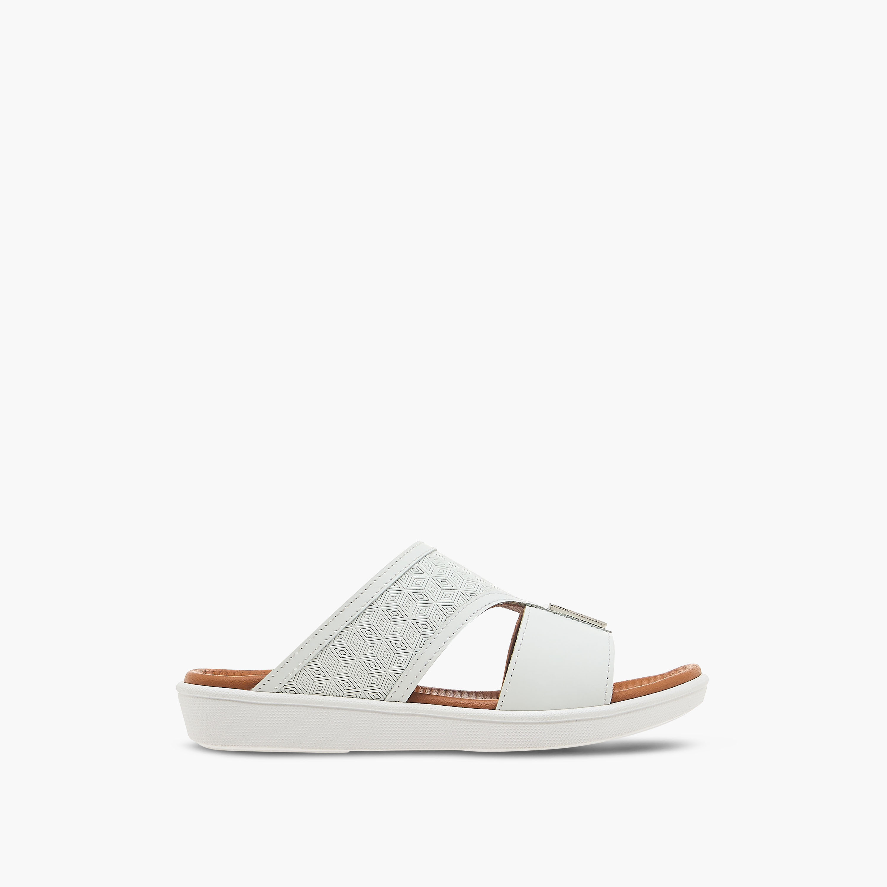 Al Waha Textured Slip-On Arabic Sandals with Metal Accent-boys-shoes-sandals-image-2
