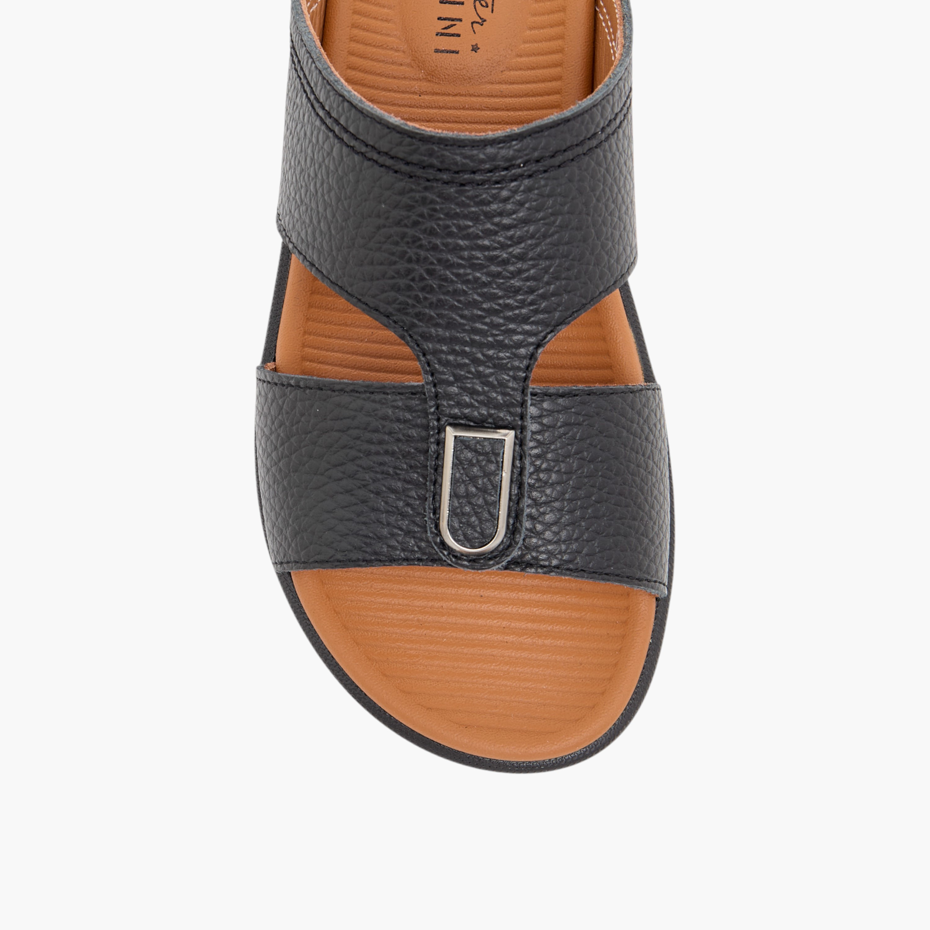 Mister Duchini Textured Slip-On Arabic Sandals-boys-shoes-sandals-image-3