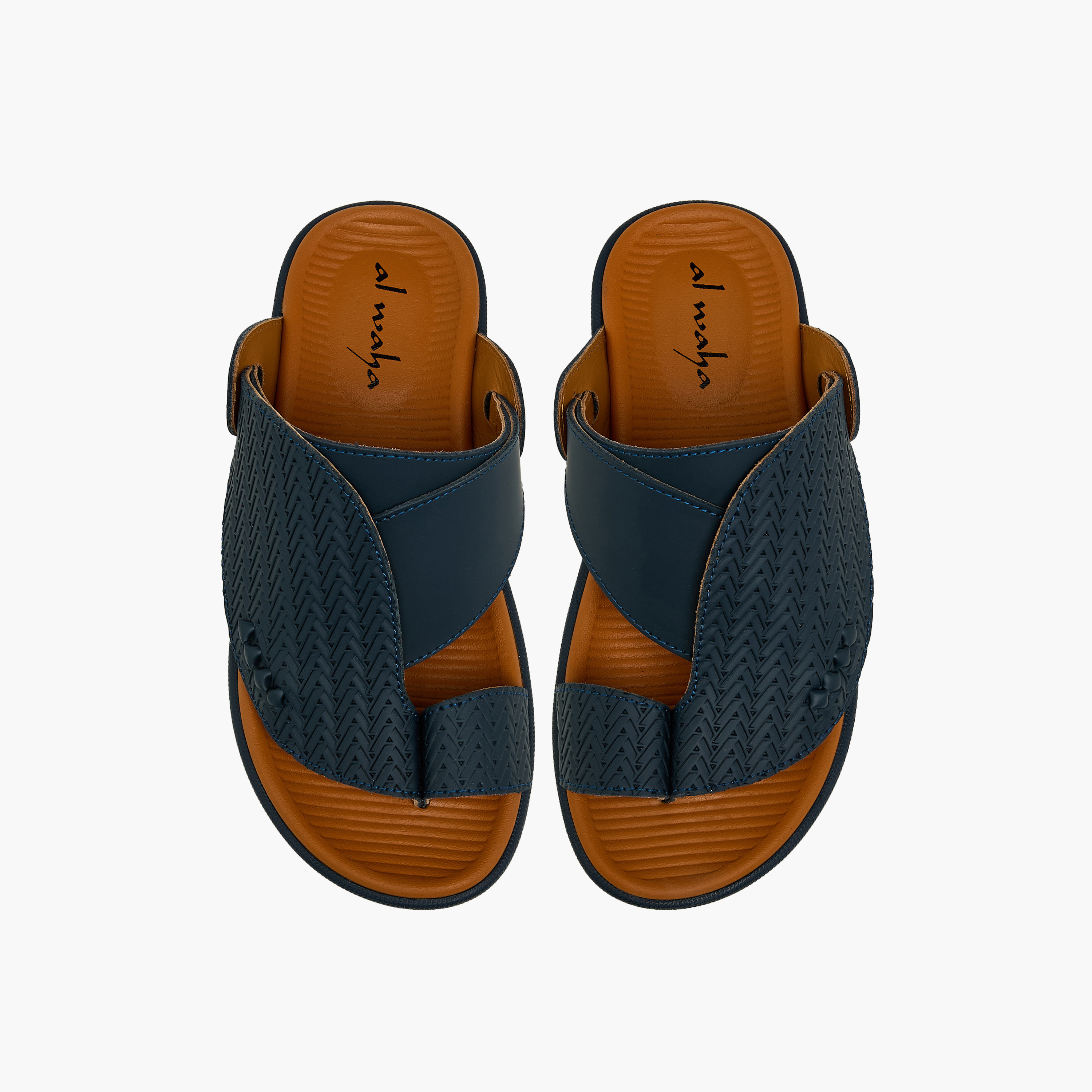 Al Waha Boys Toe Loop Detail Leather Arabic Sandals-boys-shoes-sandals-image-1