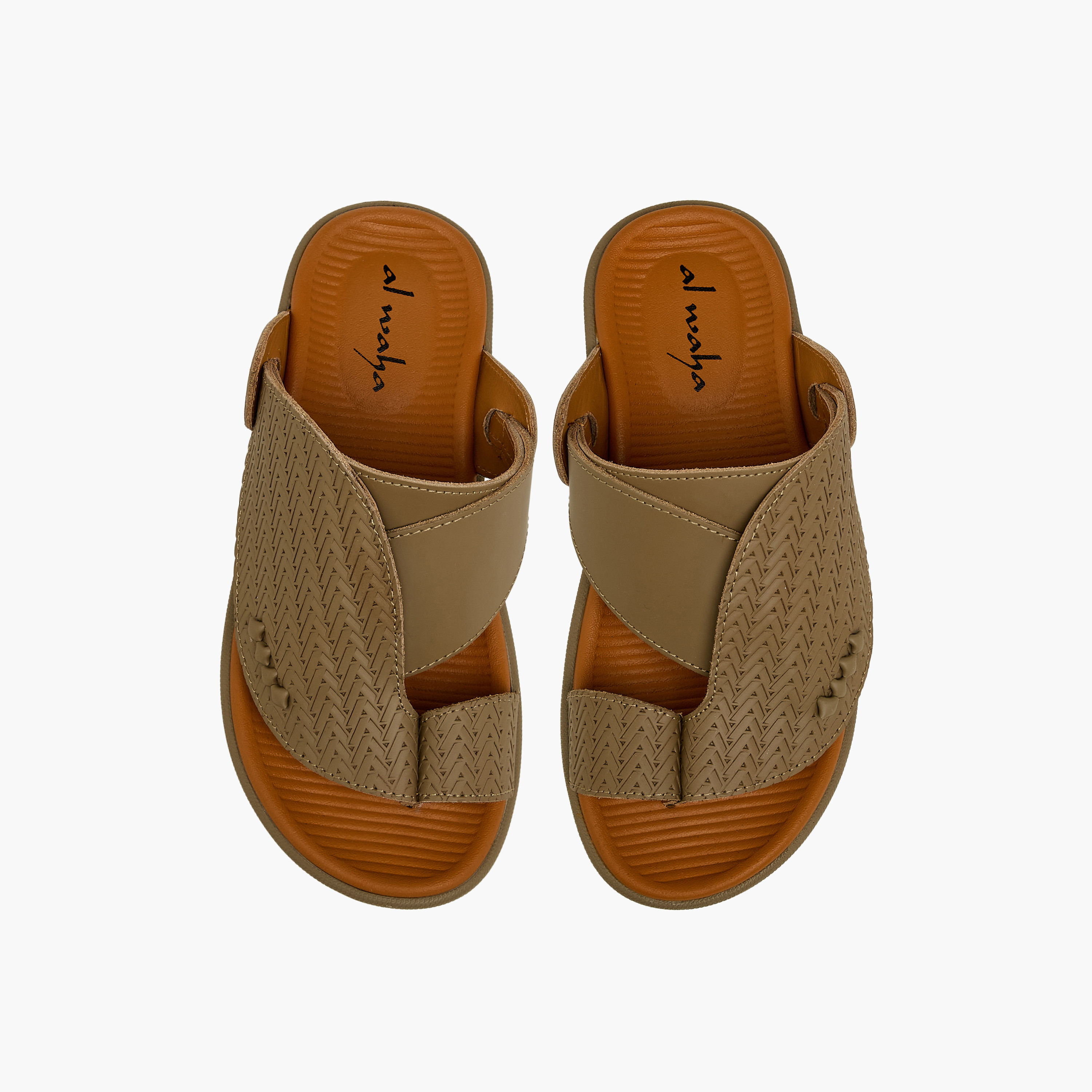 Al Waha Boys Toe Loop Detail Leather Arabic Sandals-boys-shoes-sandals-image-1