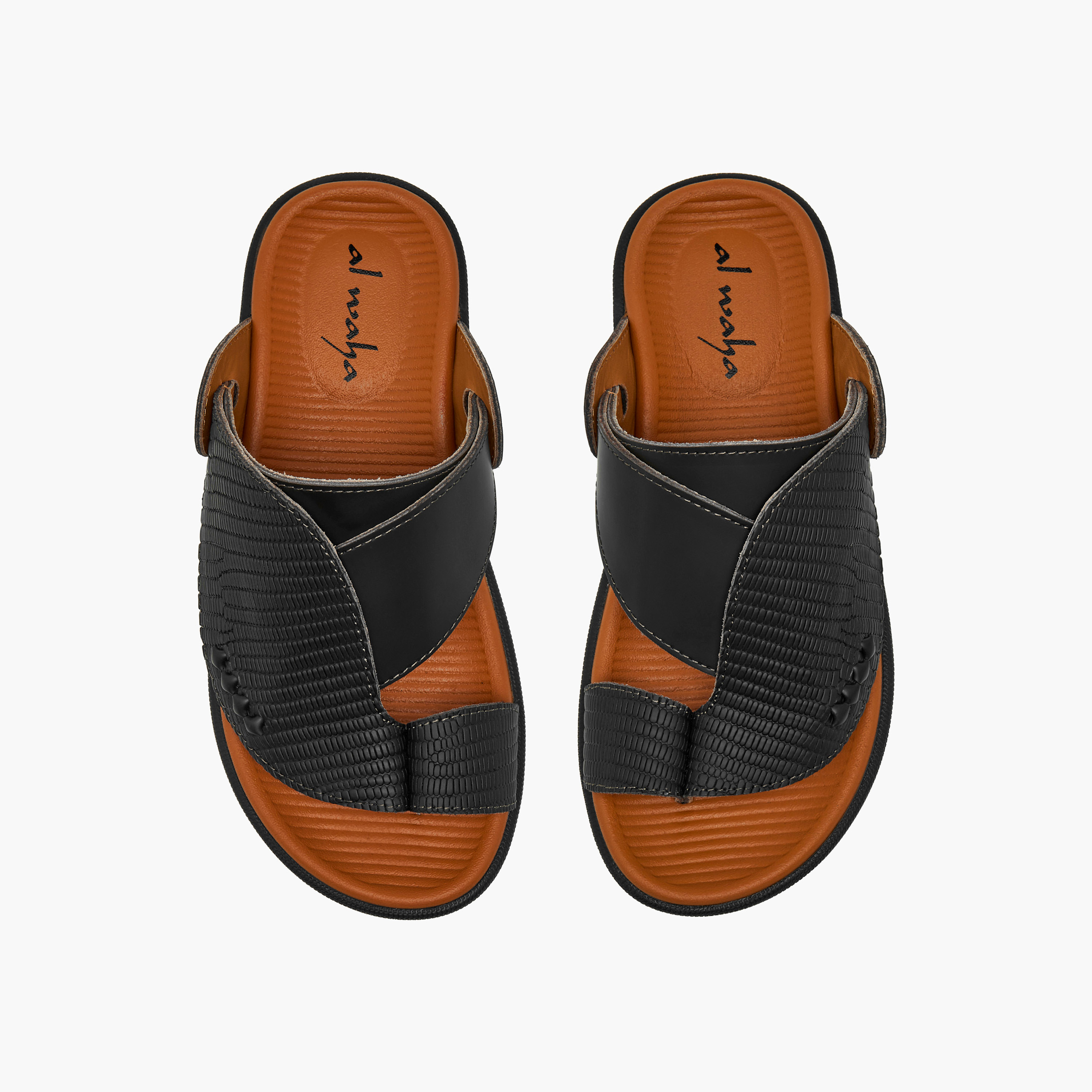 Al Waha Boys Leather Toe Loop Detail Arabic Sandals-boys-shoes-sandals-image-1