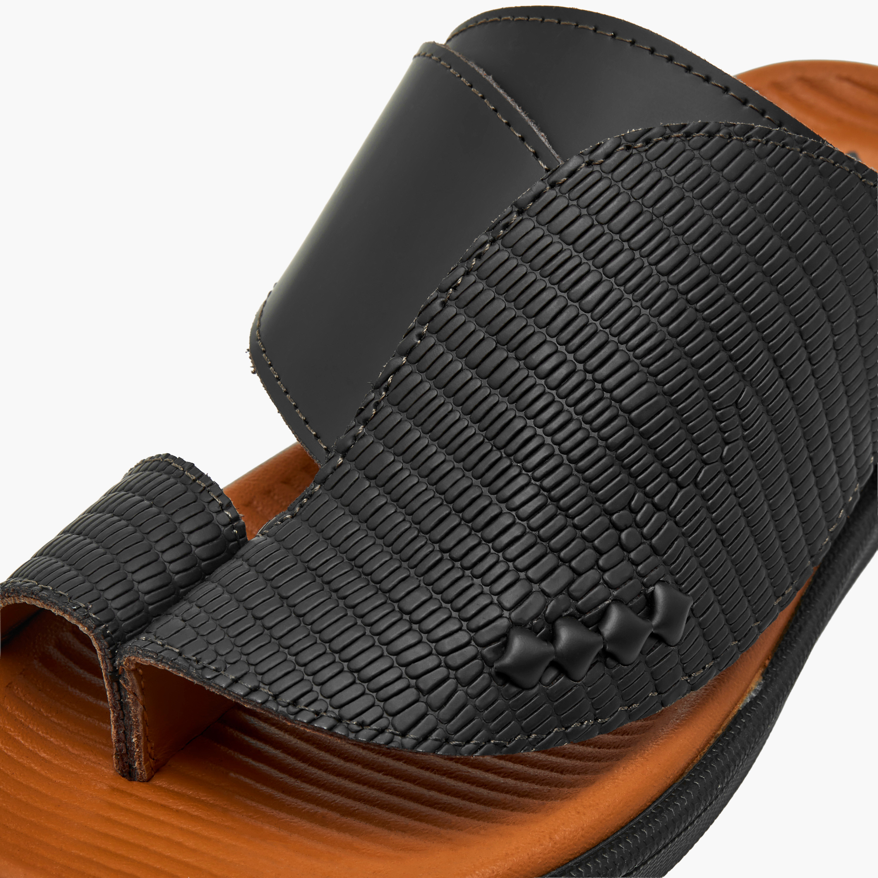 Al Waha Boys Leather Toe Loop Detail Arabic Sandals-boys-shoes-sandals-image-4
