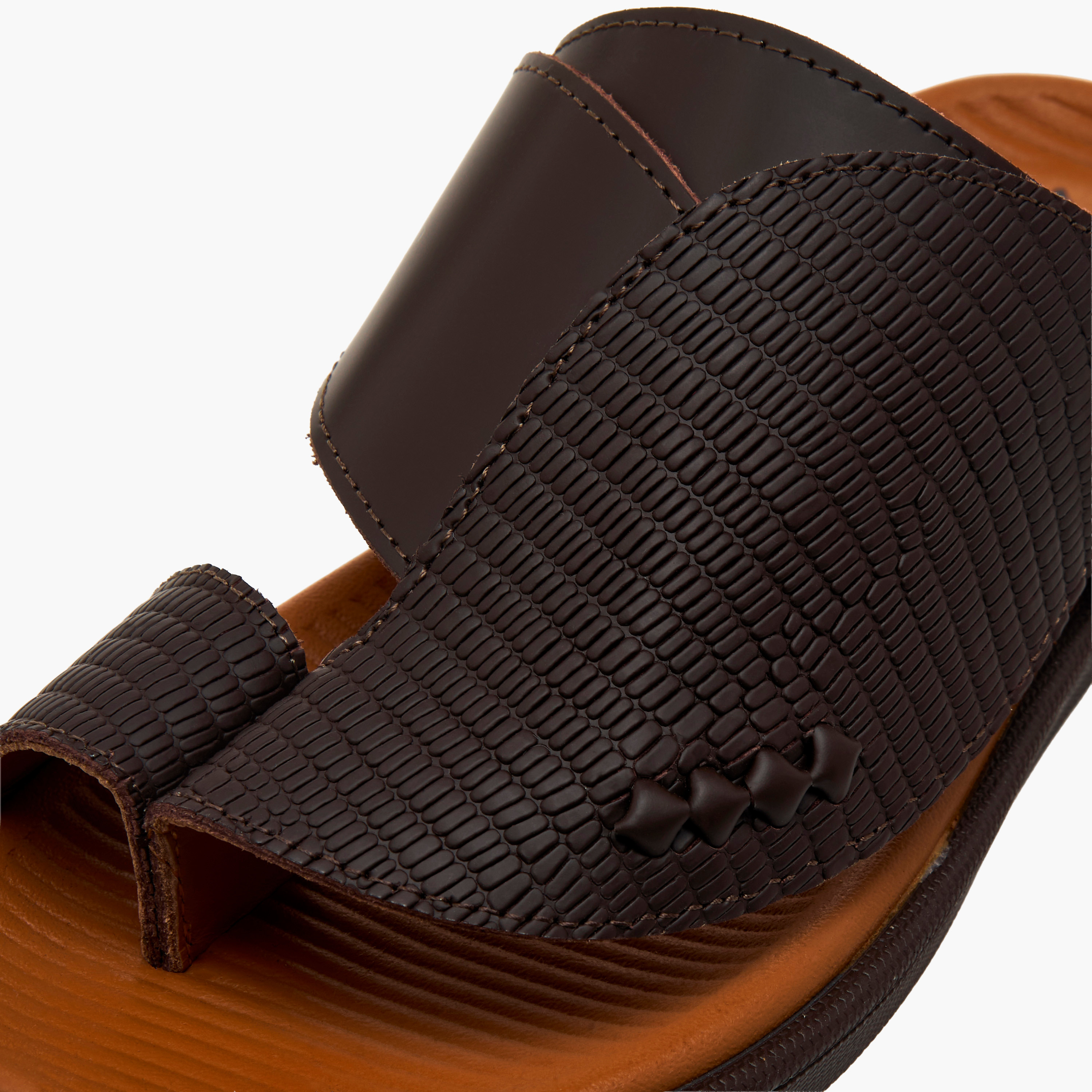 Al Waha Boys Leather Toe Loop Detail Arabic Sandals-boys-shoes-sandals-image-4