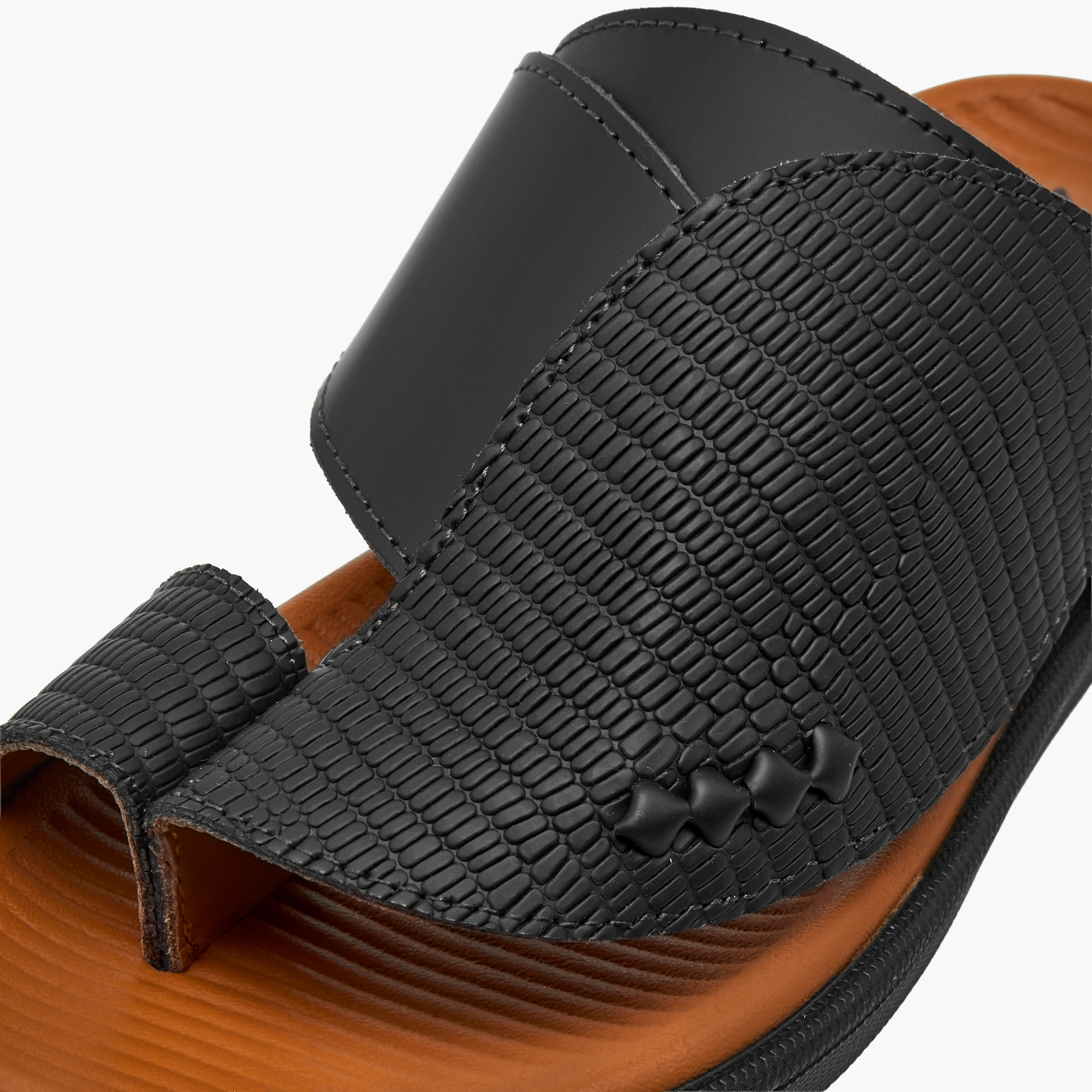 Al Waha Boys Leather Toe Loop Detail Arabic Sandals-boys-shoes-sandals-image-4