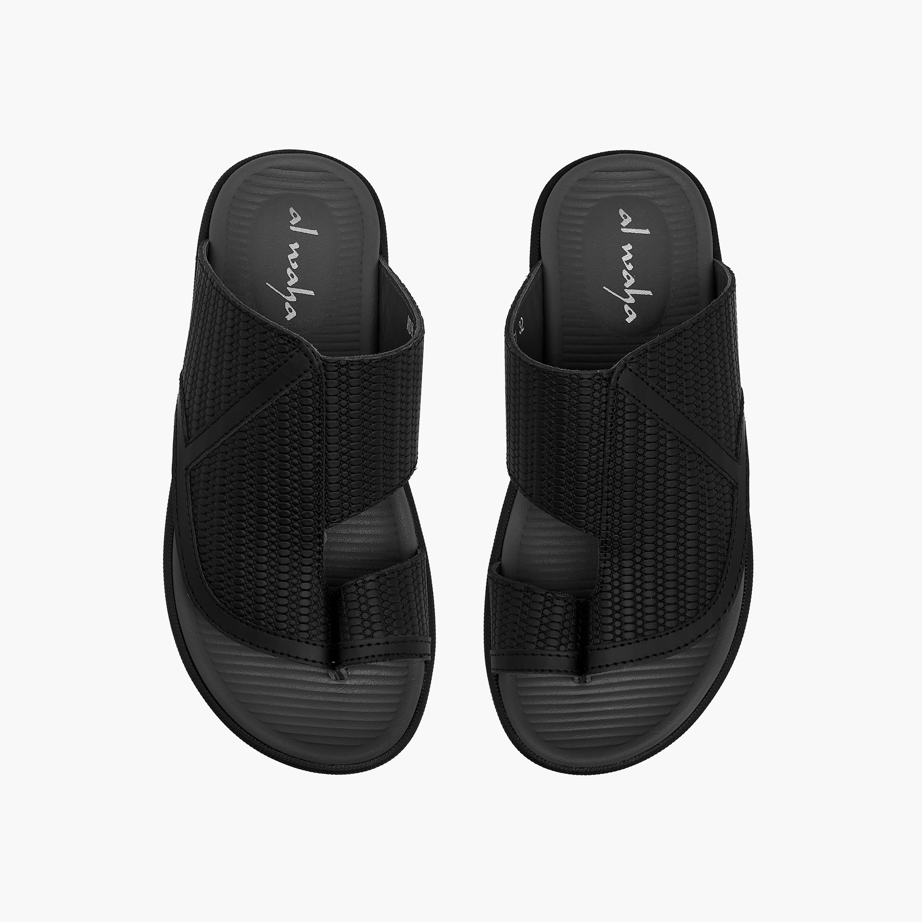 Al Waha Boys Toe Loop Detail Leather Arabic Sandals-boys-shoes-sandals-image-1