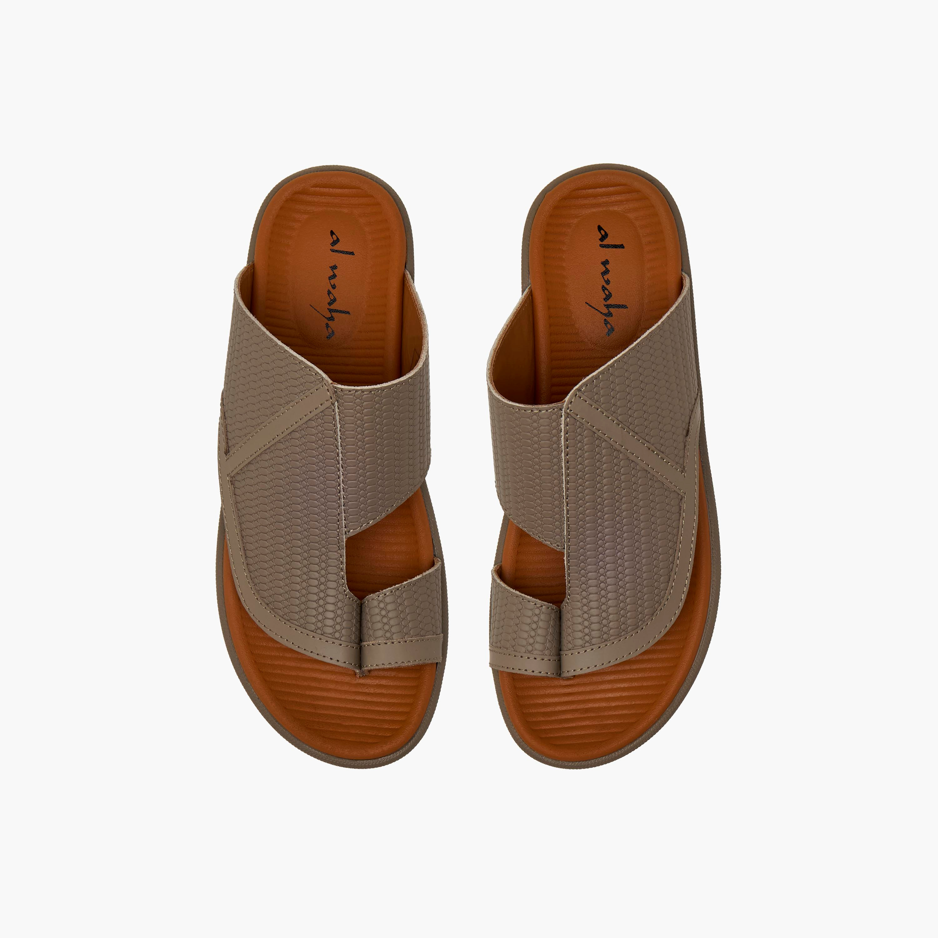 Al Waha Boys Toe Loop Detail Leather Arabic Sandals-boys-shoes-sandals-image-1