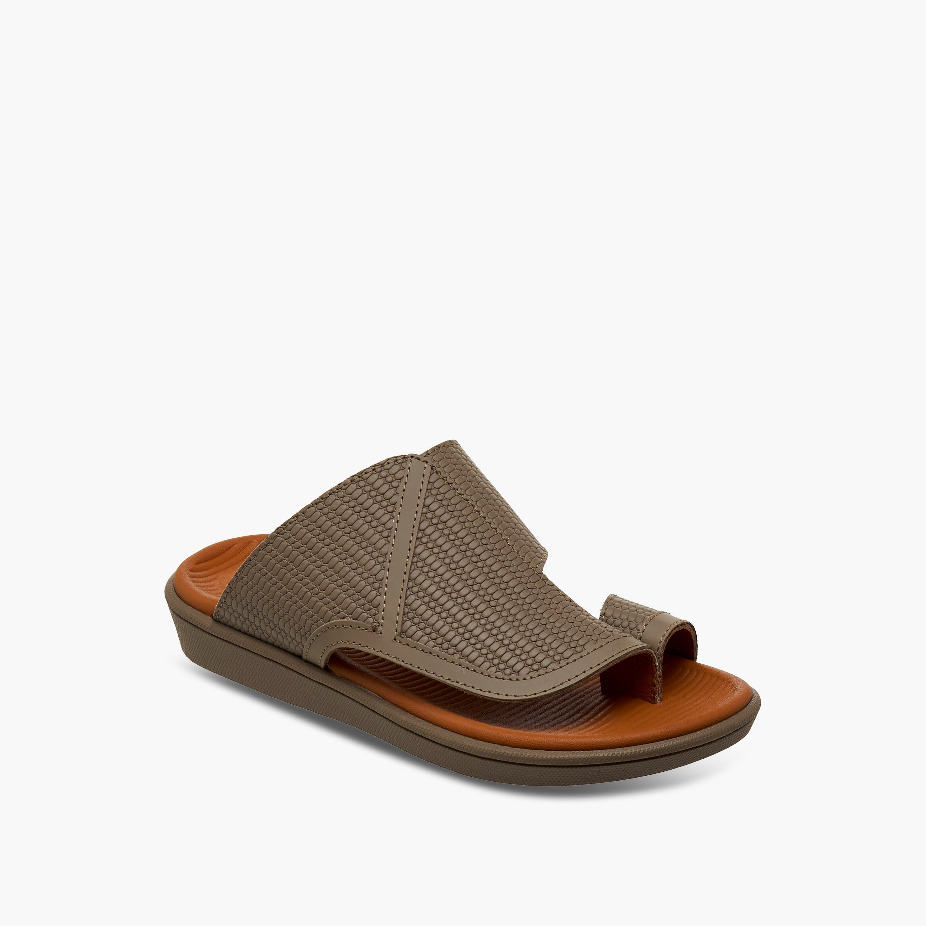 Al Waha Boys Toe Loop Detail Leather Arabic Sandals-boys-shoes-sandals-image-2