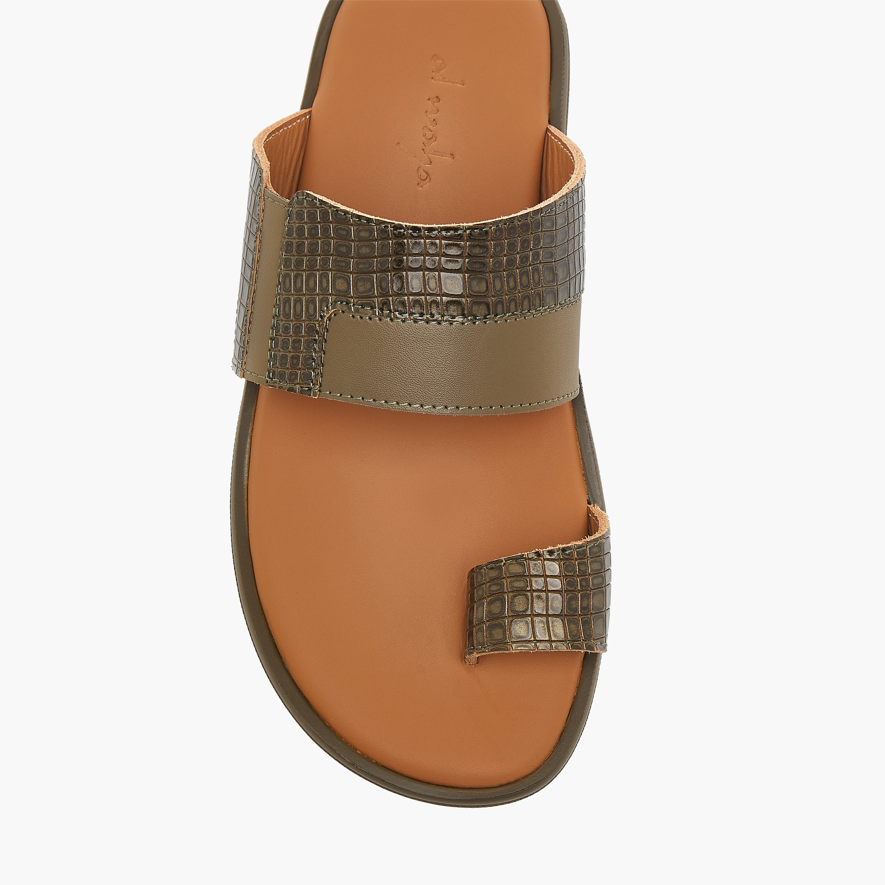 Al Waha Textured Slip-On Arabic Sandals with Toe Loop-boys-shoes-sandals-image-3
