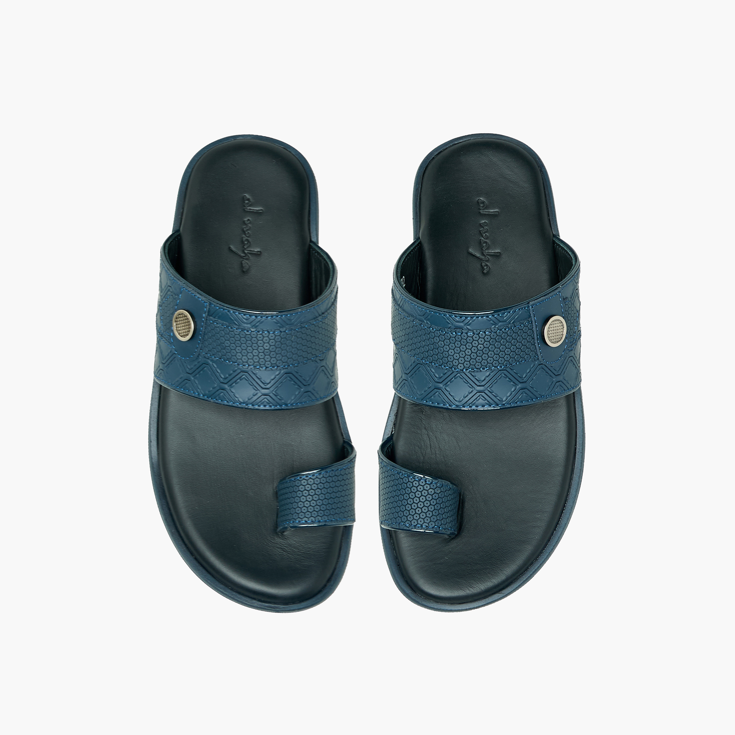 Al Waha Boys Textured Arabic Sandals-boys-shoes-sandals-image-1