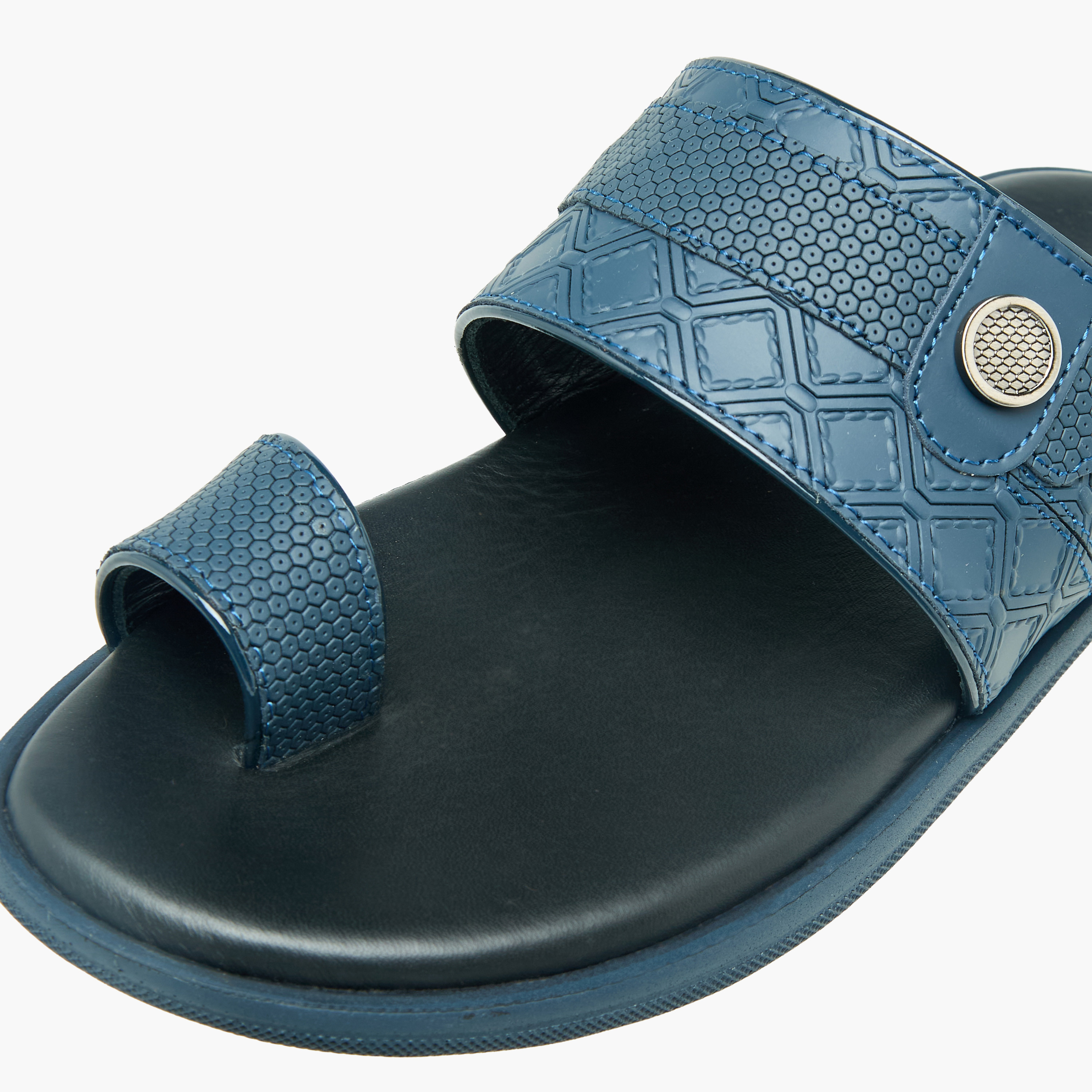 Al Waha Boys Textured Arabic Sandals-boys-shoes-sandals-image-4