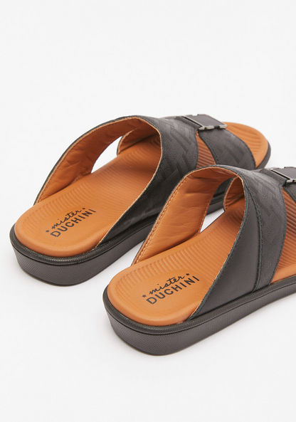 Mister Duchini Textured Slip-On Arabic Sandals with Accent Detail-Boy%27s Sandals-image-2