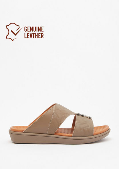 Mister Duchini Textured Slip-On Arabic Sandals with Accent Detail-Boy%27s Sandals-image-0