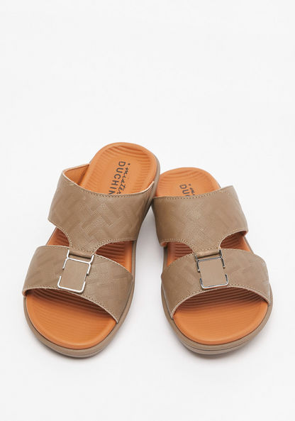 Mister Duchini Textured Slip-On Arabic Sandals with Accent Detail-Boy%27s Sandals-image-1