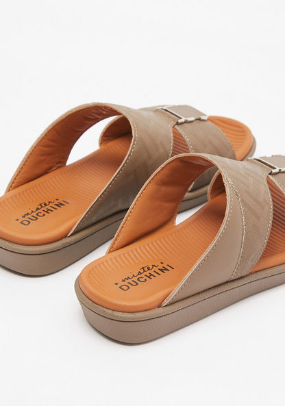 Mister Duchini Textured Slip-On Arabic Sandals with Accent Detail-Boy%27s Sandals-image-2