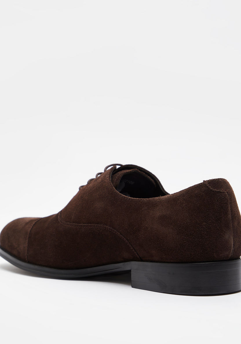 Duchini Men's Solid Lace-Up Oxford Shoes-Men%27s Formal Shoes-image-2