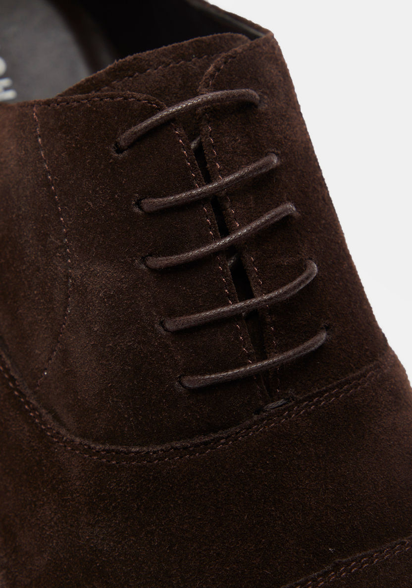 Duchini Men's Solid Lace-Up Oxford Shoes-Men%27s Formal Shoes-image-3