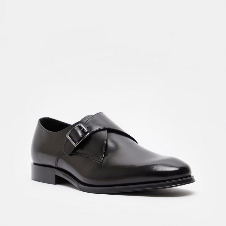 Duchini Men's Slip-On Loafers with Buckle Detail
