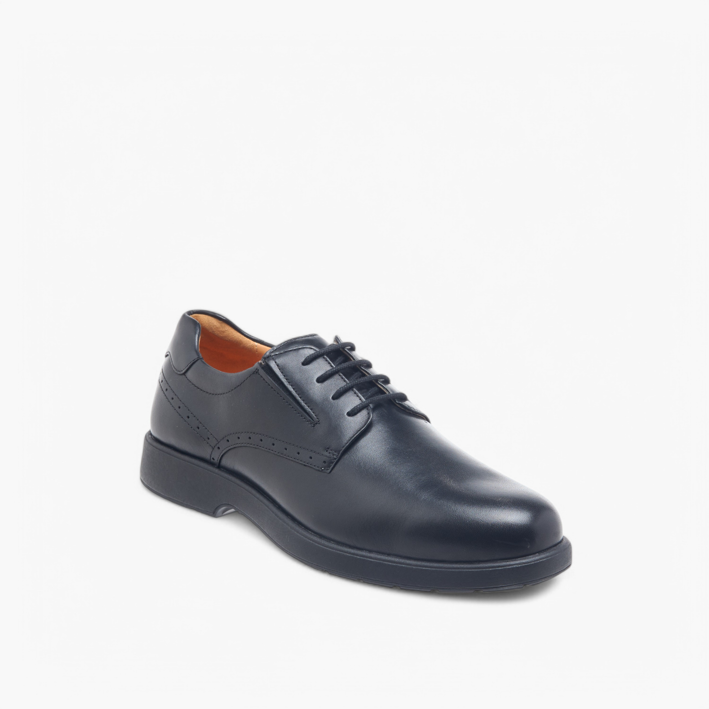 Le Confort Solid Leather Air Tech Derby Shoes with Lace-Up Closure-men-shoes-formalshoes-image-2
