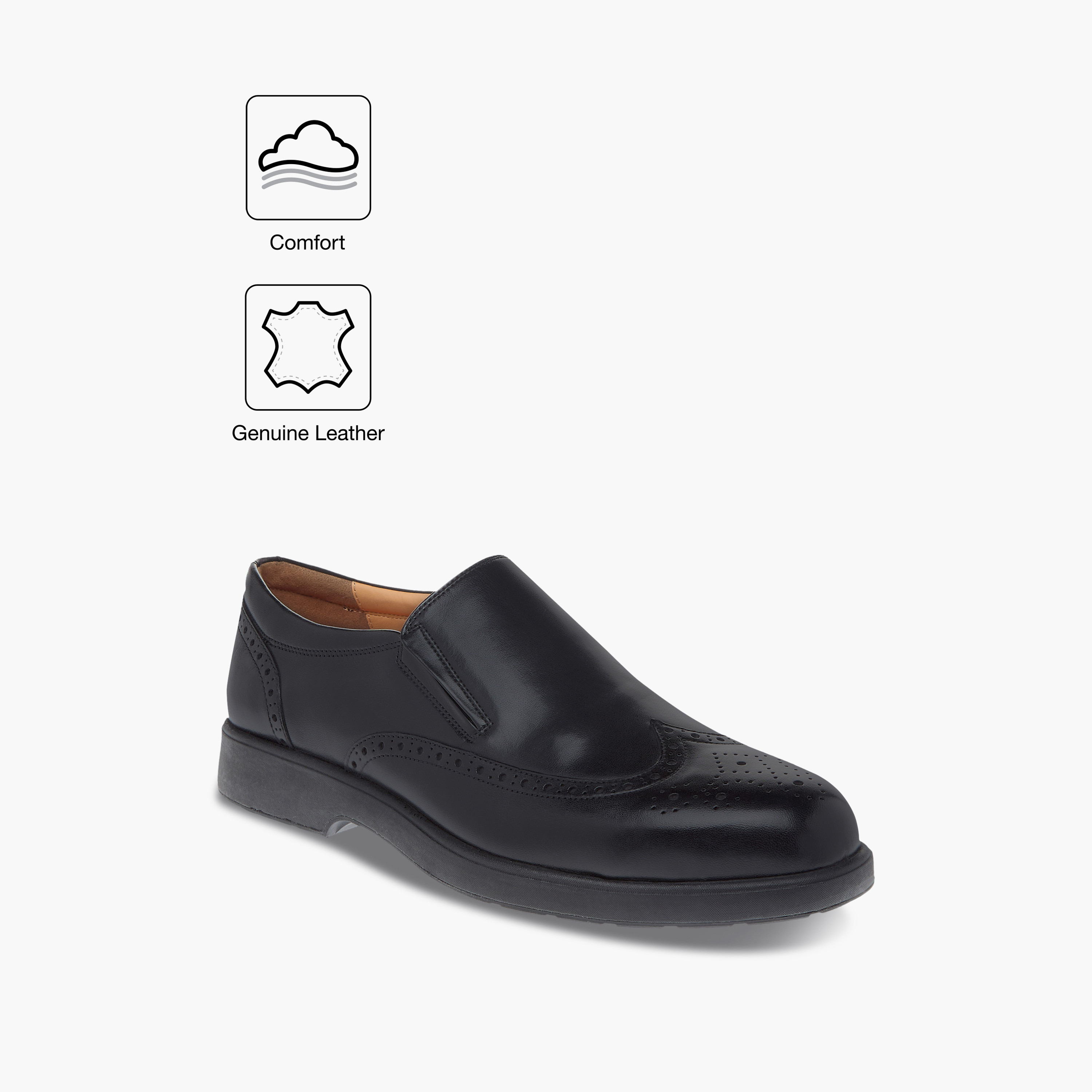 حذاء سهل الارتداء إير تيك جلد مثقّب من لو كونفورت-men-shoes-formalshoes-image-2