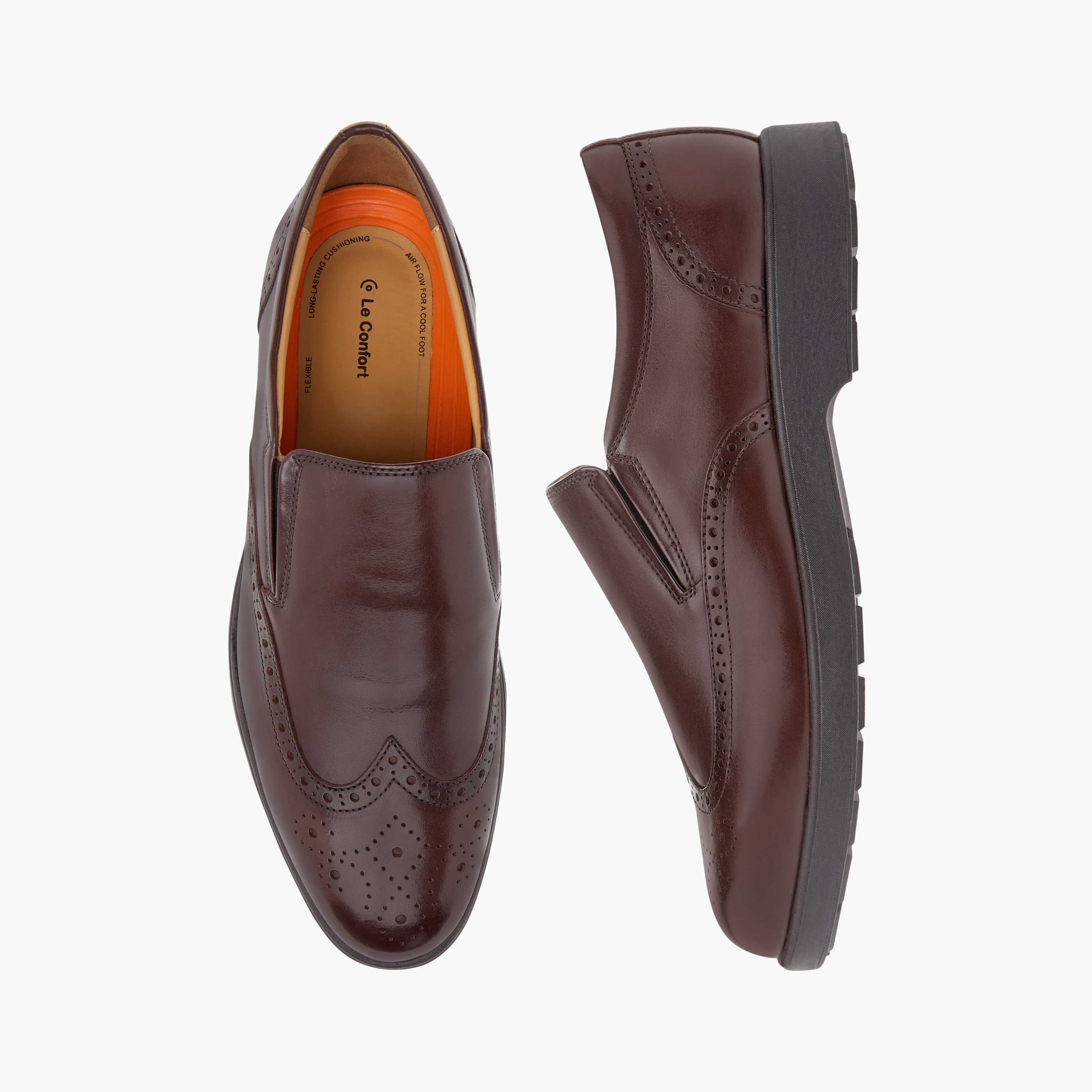 حذاء سهل الارتداء إير تيك جلد مثقّب من لو كونفورت-men-shoes-formalshoes-image-1