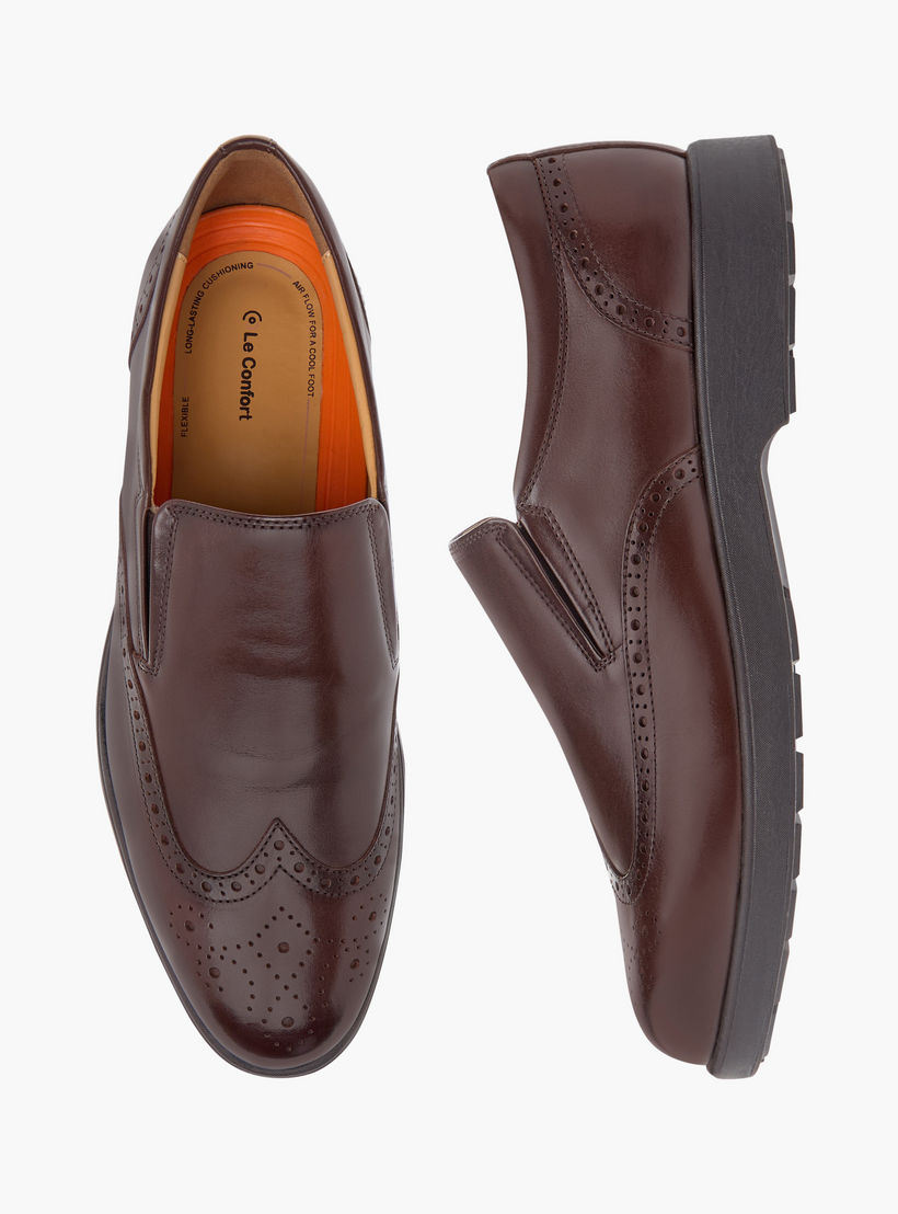 حذاء سهل الارتداء إير تيك جلد مثقّب من لو كونفورت-men-shoes-formalshoes-image-1