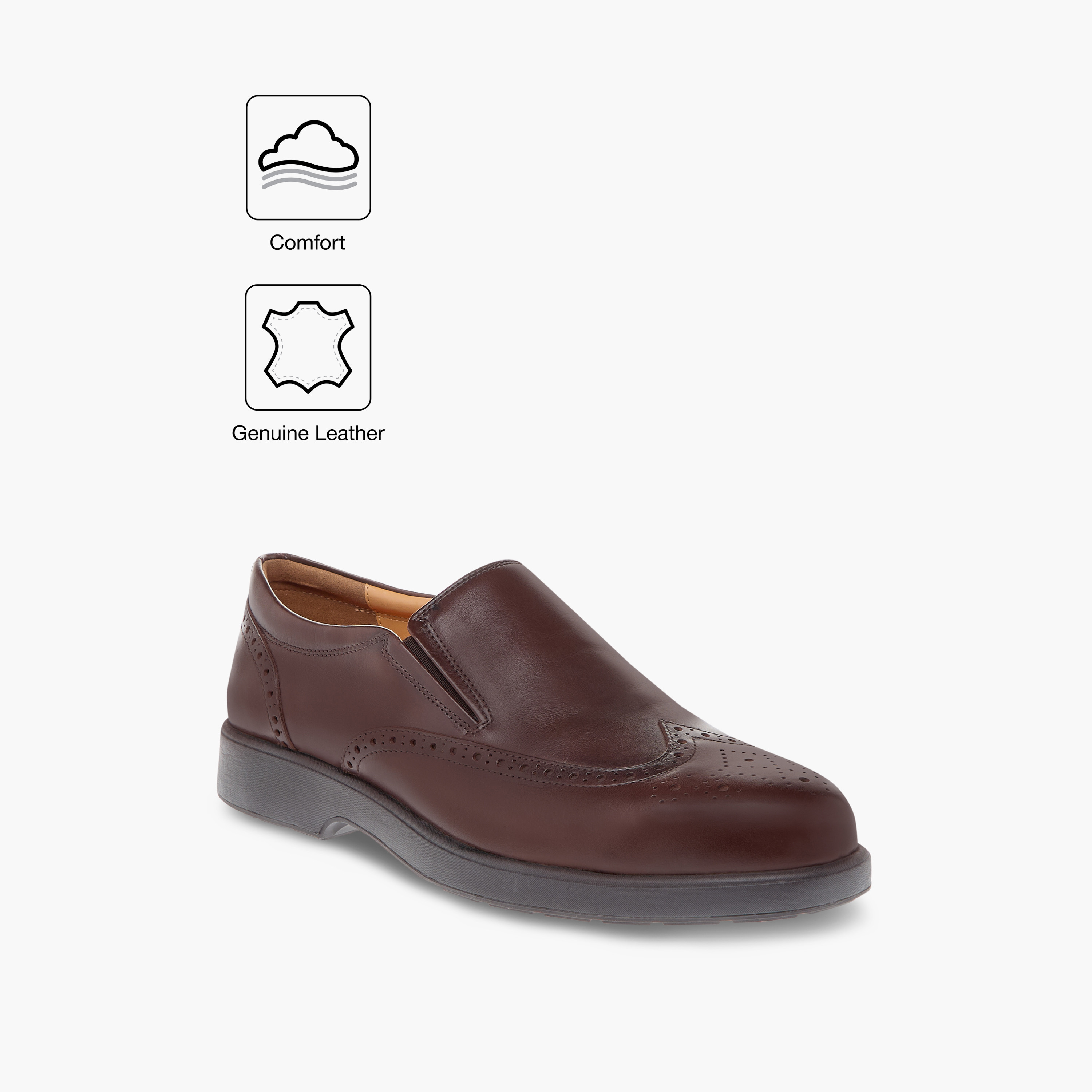 حذاء سهل الارتداء إير تيك جلد مثقّب من لو كونفورت-men-shoes-formalshoes-image-2