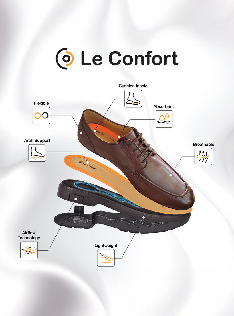 حذاء سهل الارتداء إير تيك جلد مثقّب من لو كونفورت-men-shoes-formalshoes-image-7