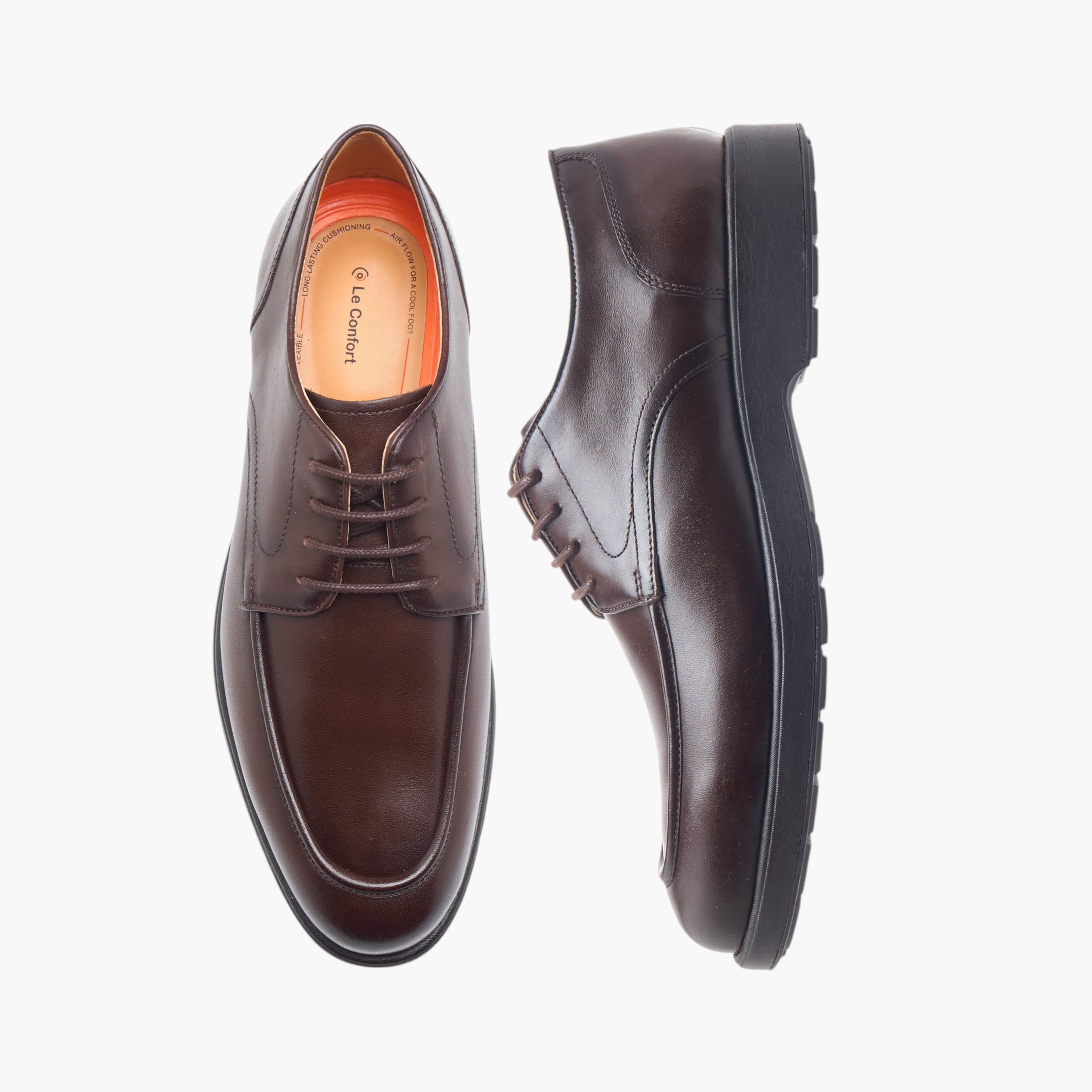 حذاء ديربي إير تيك جلد بارز الملمس برباط إغلاق من لو كونفورت-men-shoes-formalshoes-image-7