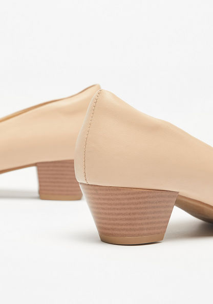 Le Confort Solid Slip-On Pumps with Block Heels-Women%27s Heel Sandals-image-2