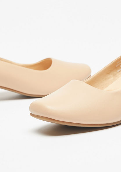 Le Confort Solid Slip-On Pumps with Block Heels-Women%27s Heel Sandals-image-3