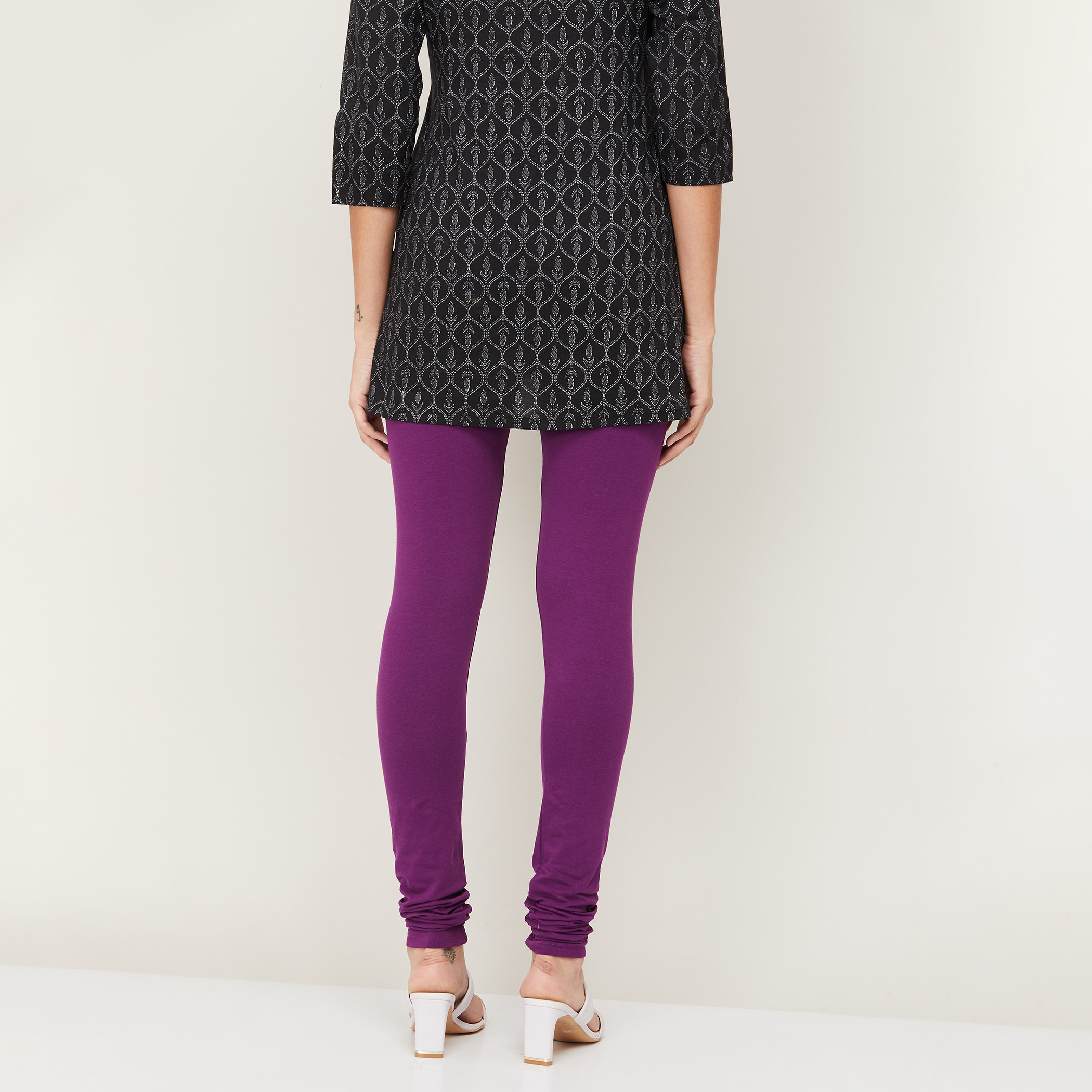 Melange Women Solid Churidar Leggings-women-clothing-ethnicwear-bottoms-leggings-image-5