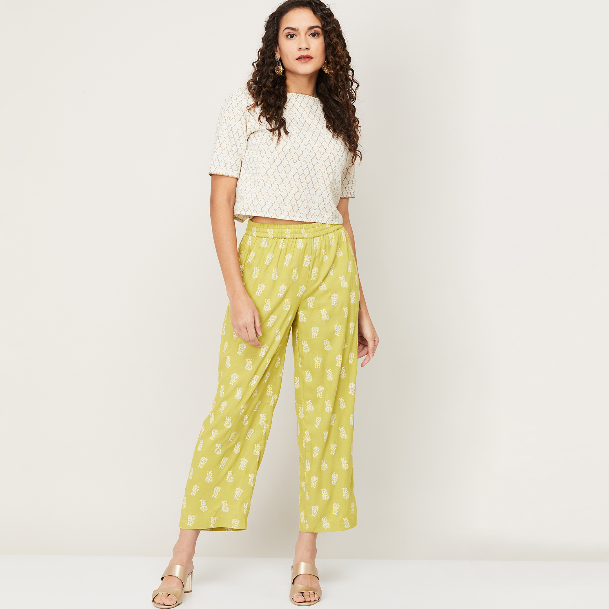 ميلانج أخضر بنطال-women-clothing-ethnicwear-bottoms-pants-image-2