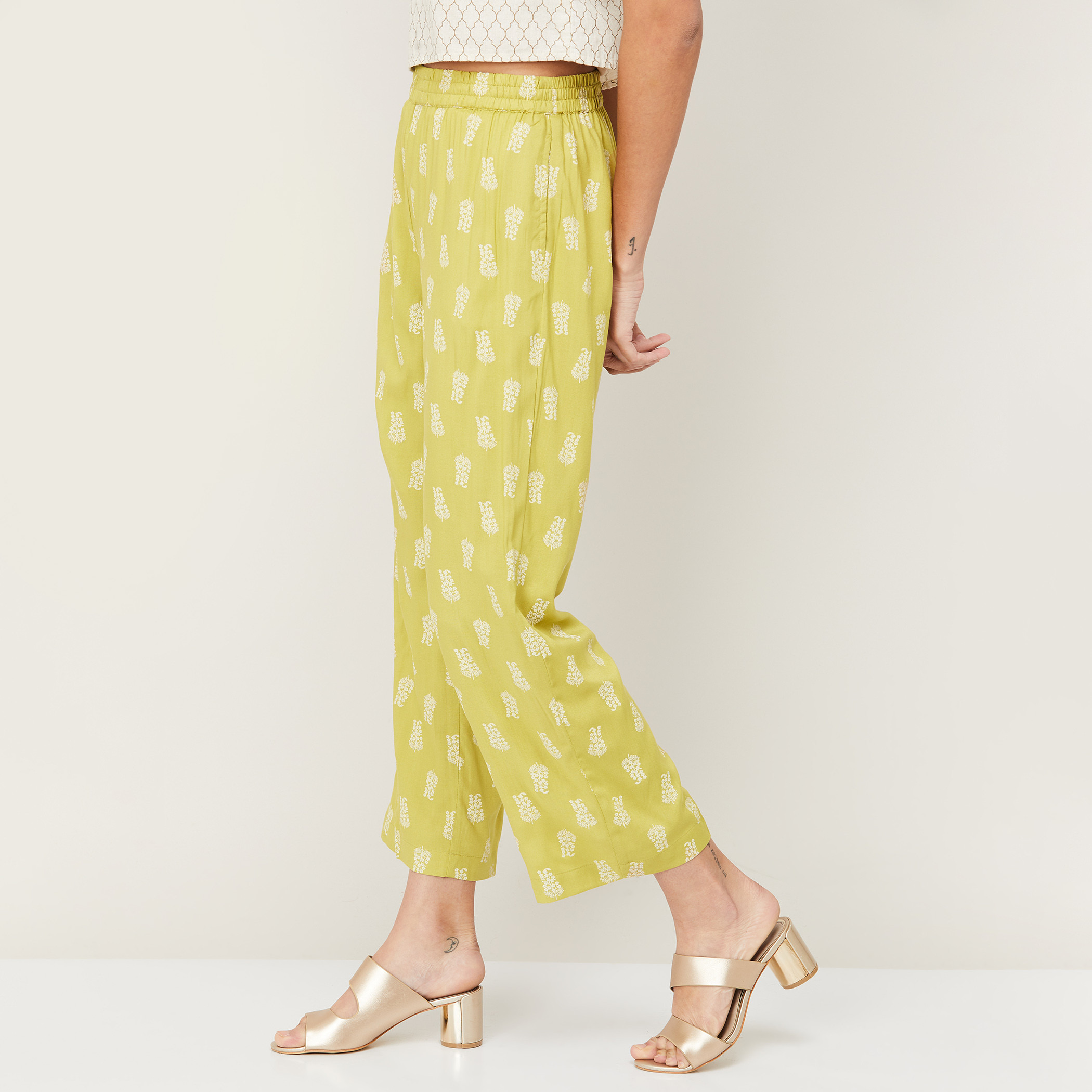 ميلانج أخضر بنطال-women-clothing-ethnicwear-bottoms-pants-image-3