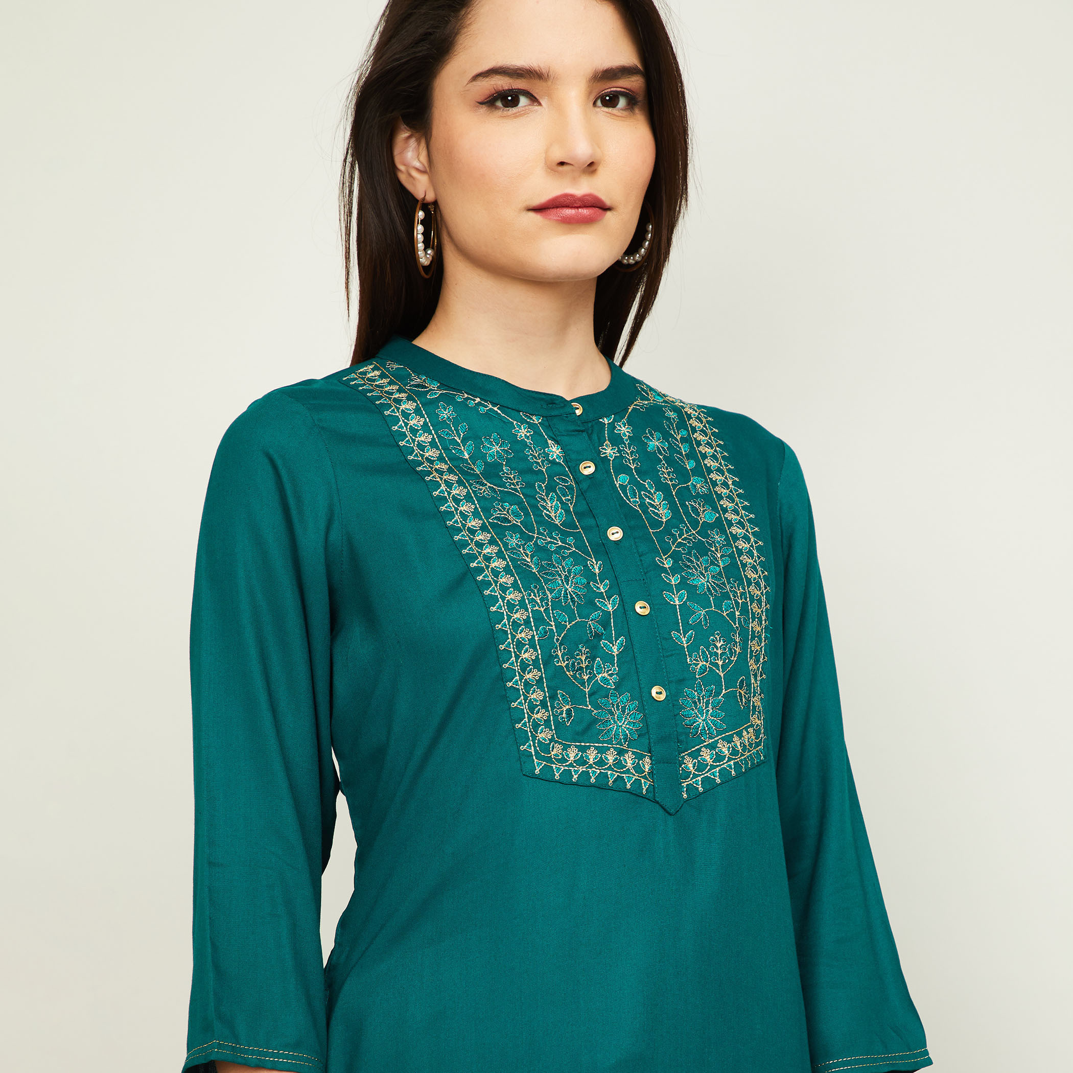 ميلانج أزرق قمم-women-clothing-ethnicwear-kurtas-image-4