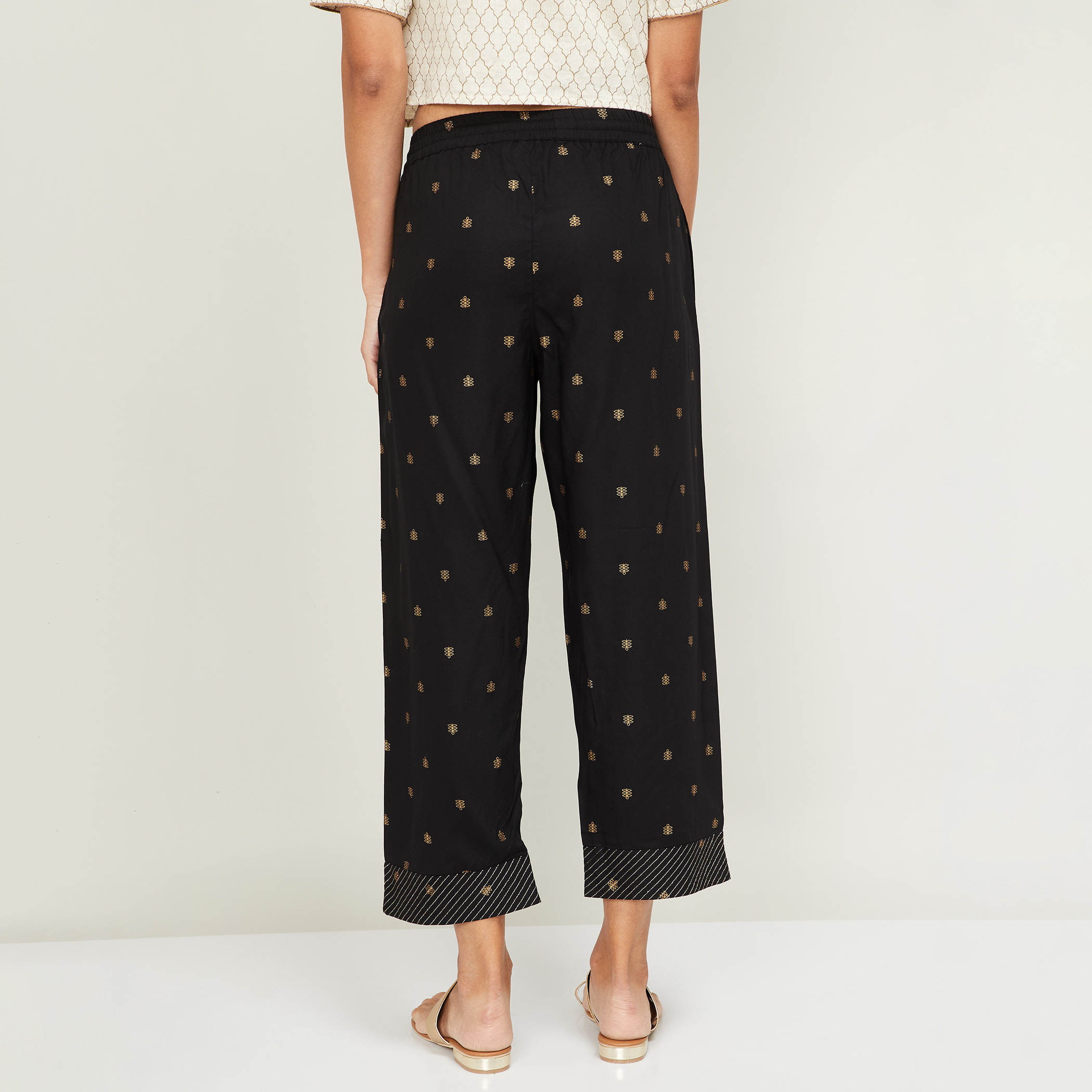 ميلانج أسود بنطال-women-clothing-ethnicwear-bottoms-pants-image-5