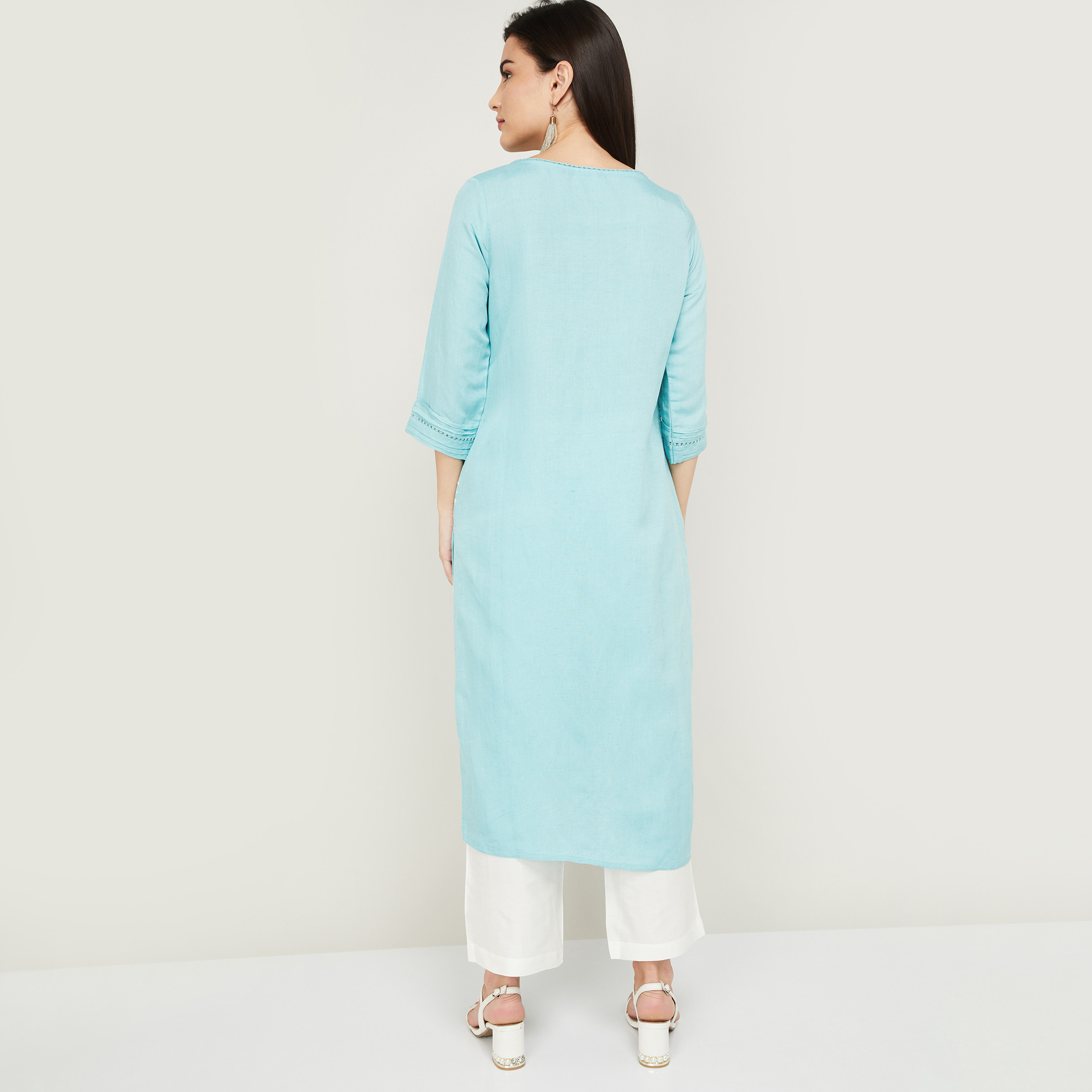 ميلانج أخضر قمم-women-clothing-ethnicwear-kurtas-image-5